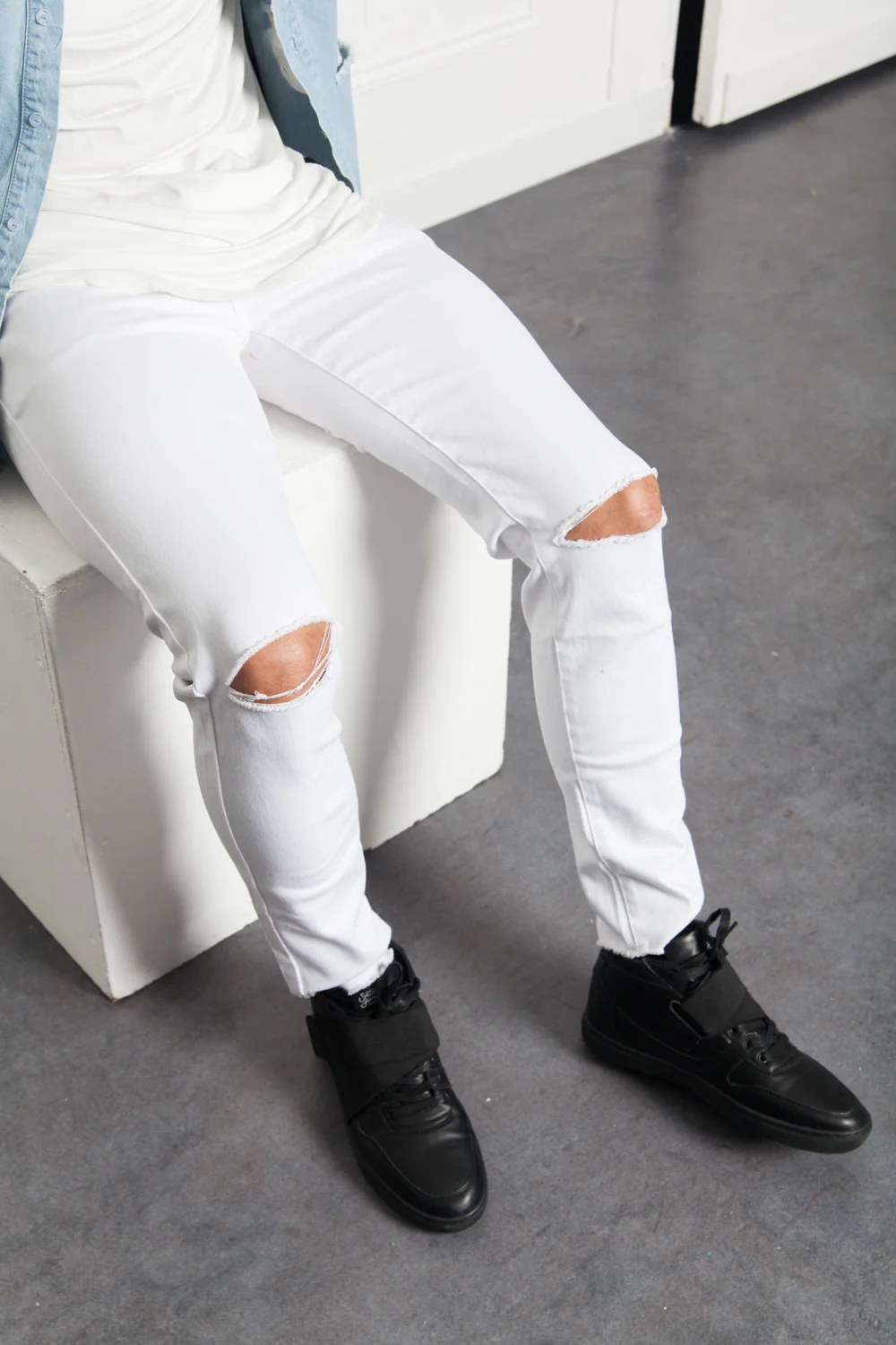 Denim crop denim white M2460HDE - Image 5