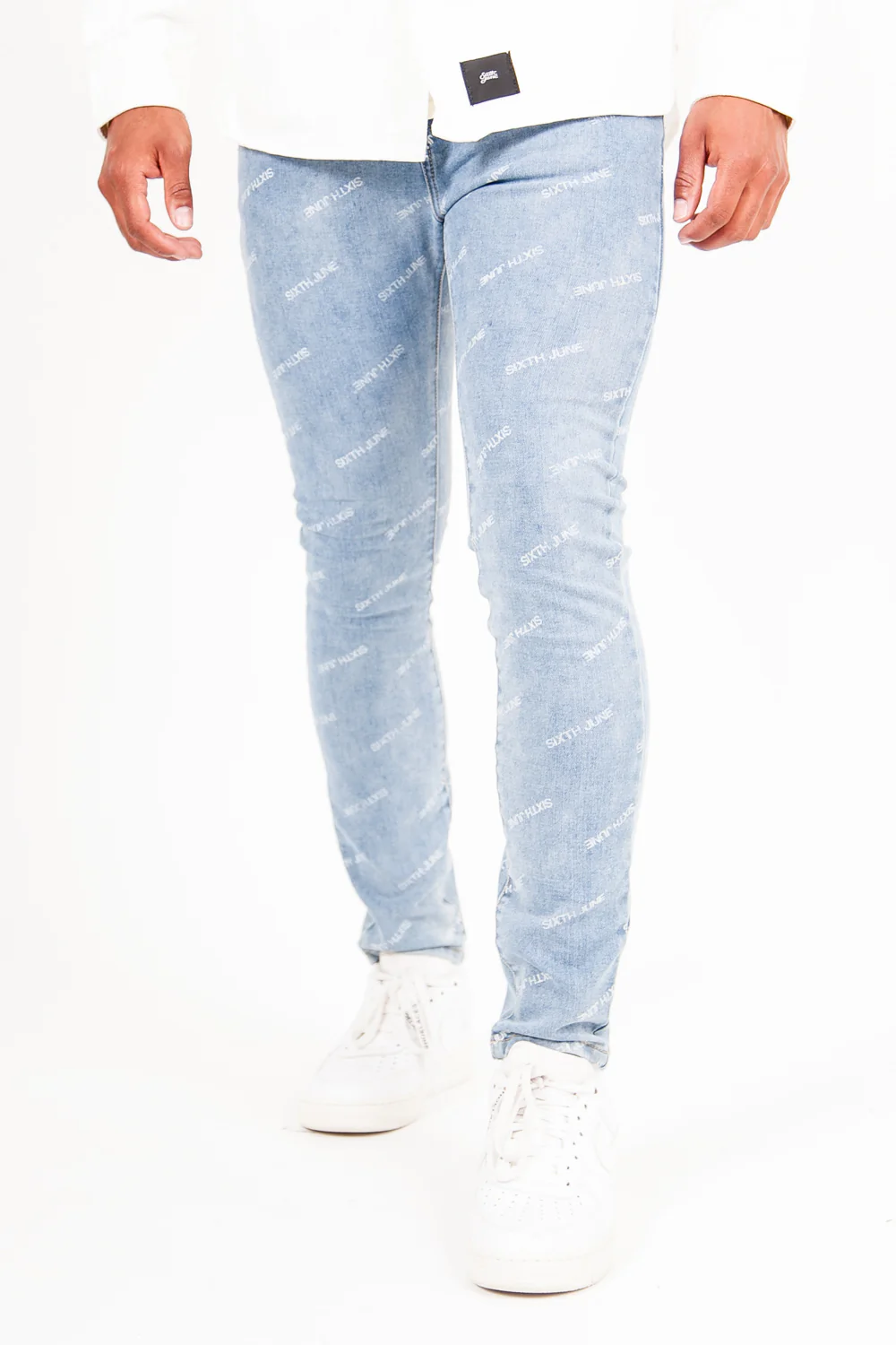 Jean all over logo bleu - Image 2