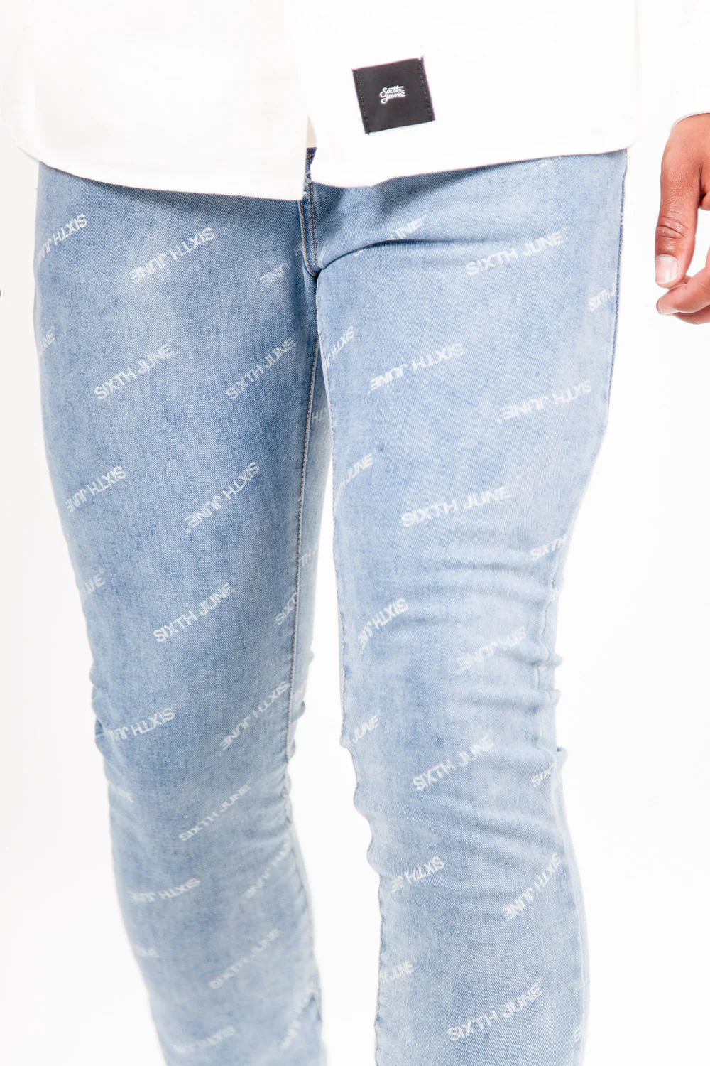 Jean all over logo bleu - Image 3