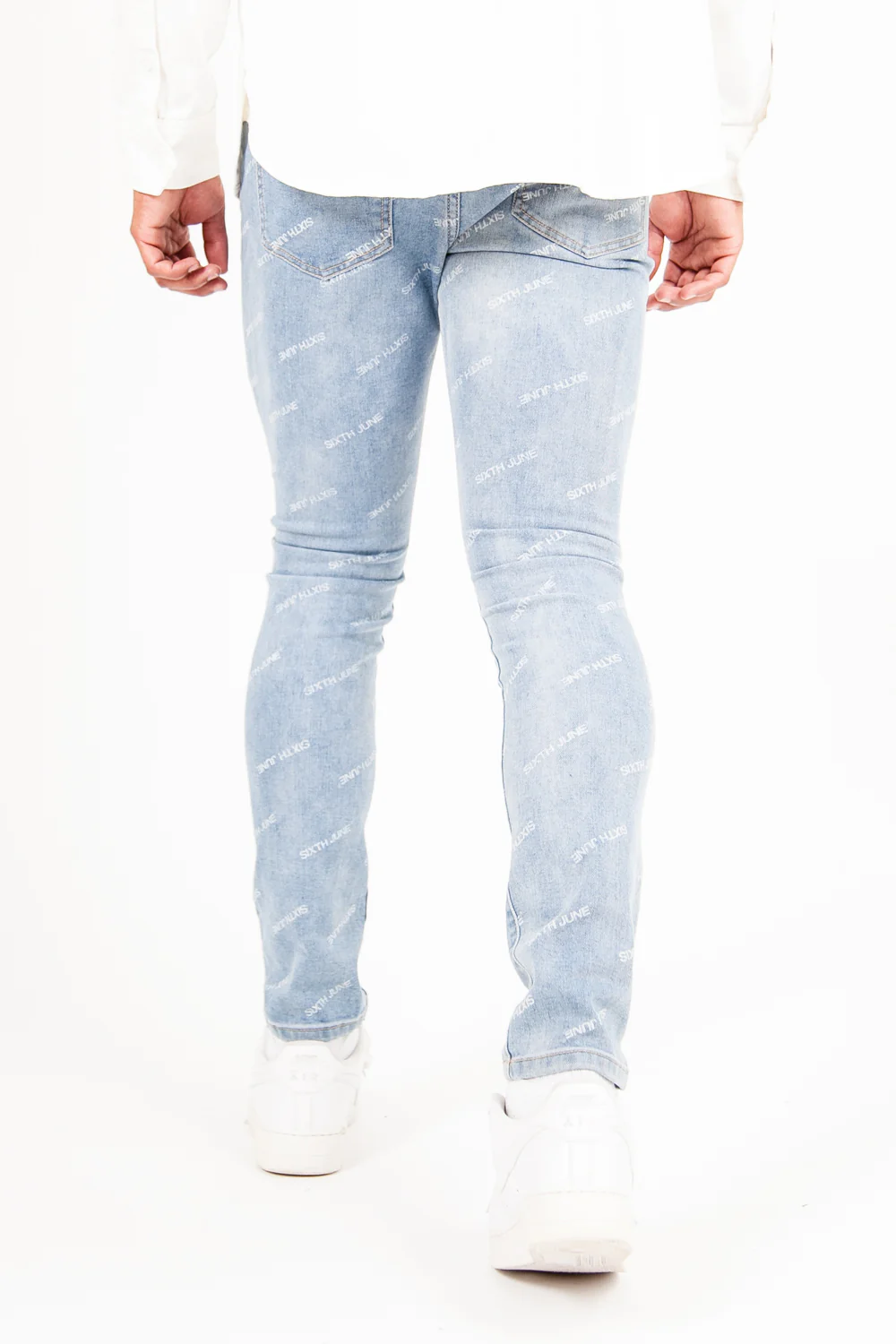 Jean all over logo bleu - Image 5