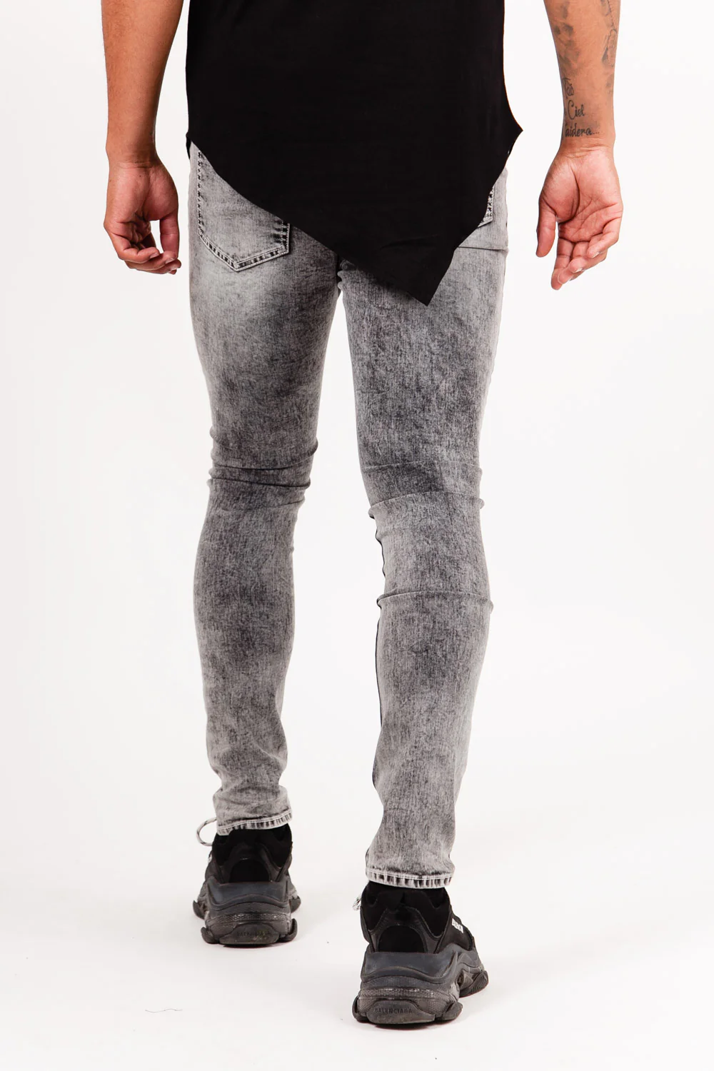 Jean bandana tartan gris - Image 5