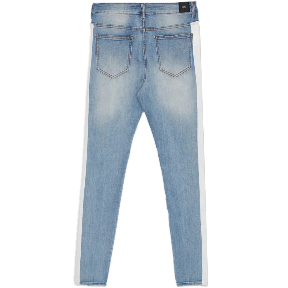 Jean bande double bleu - Image 4