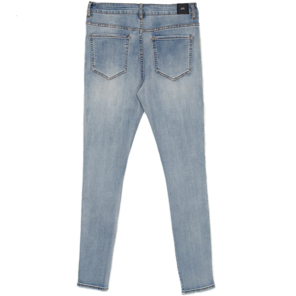 Jean bande fluo bleu vert - Image 4