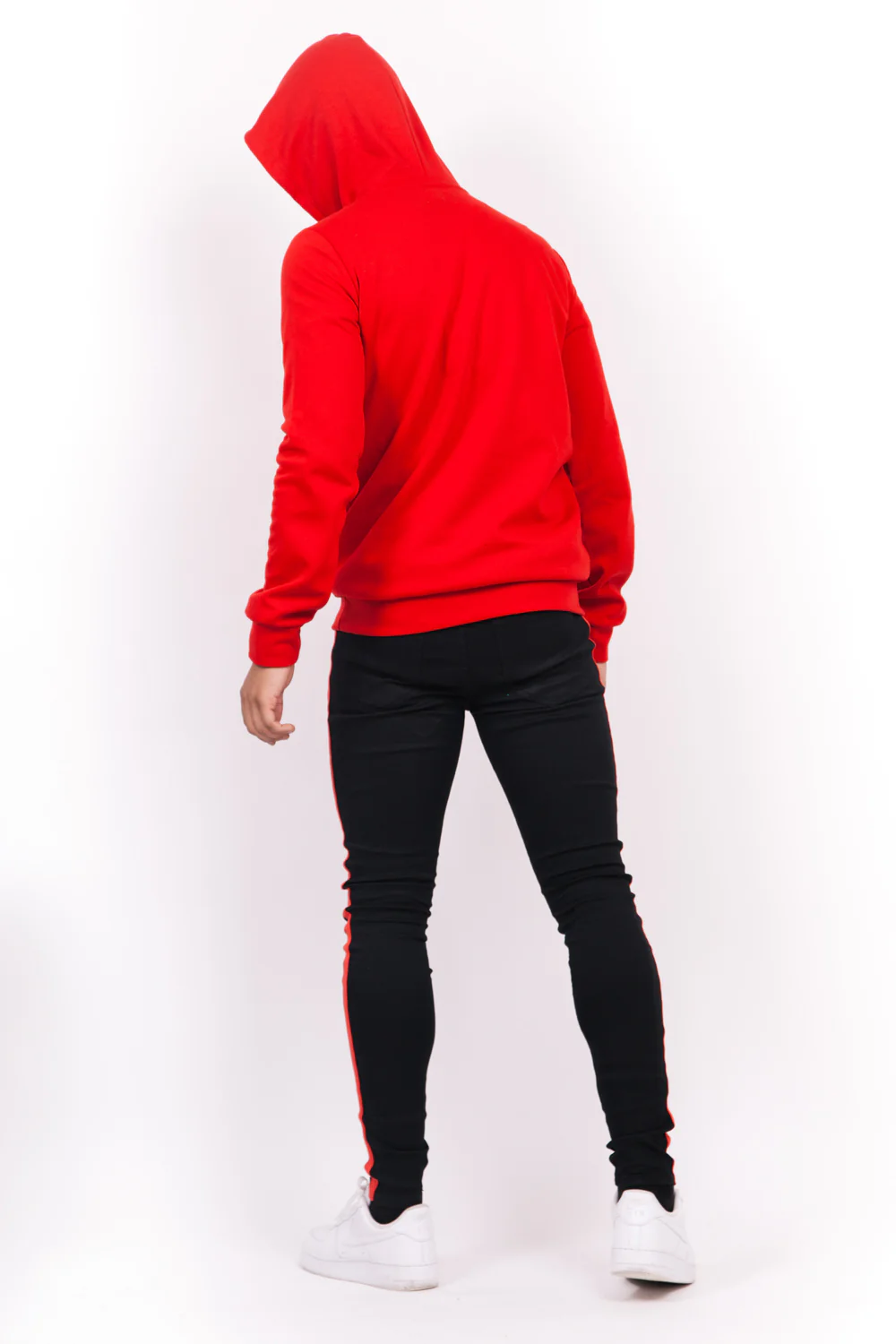 Jean bande rouge noir - Image 4