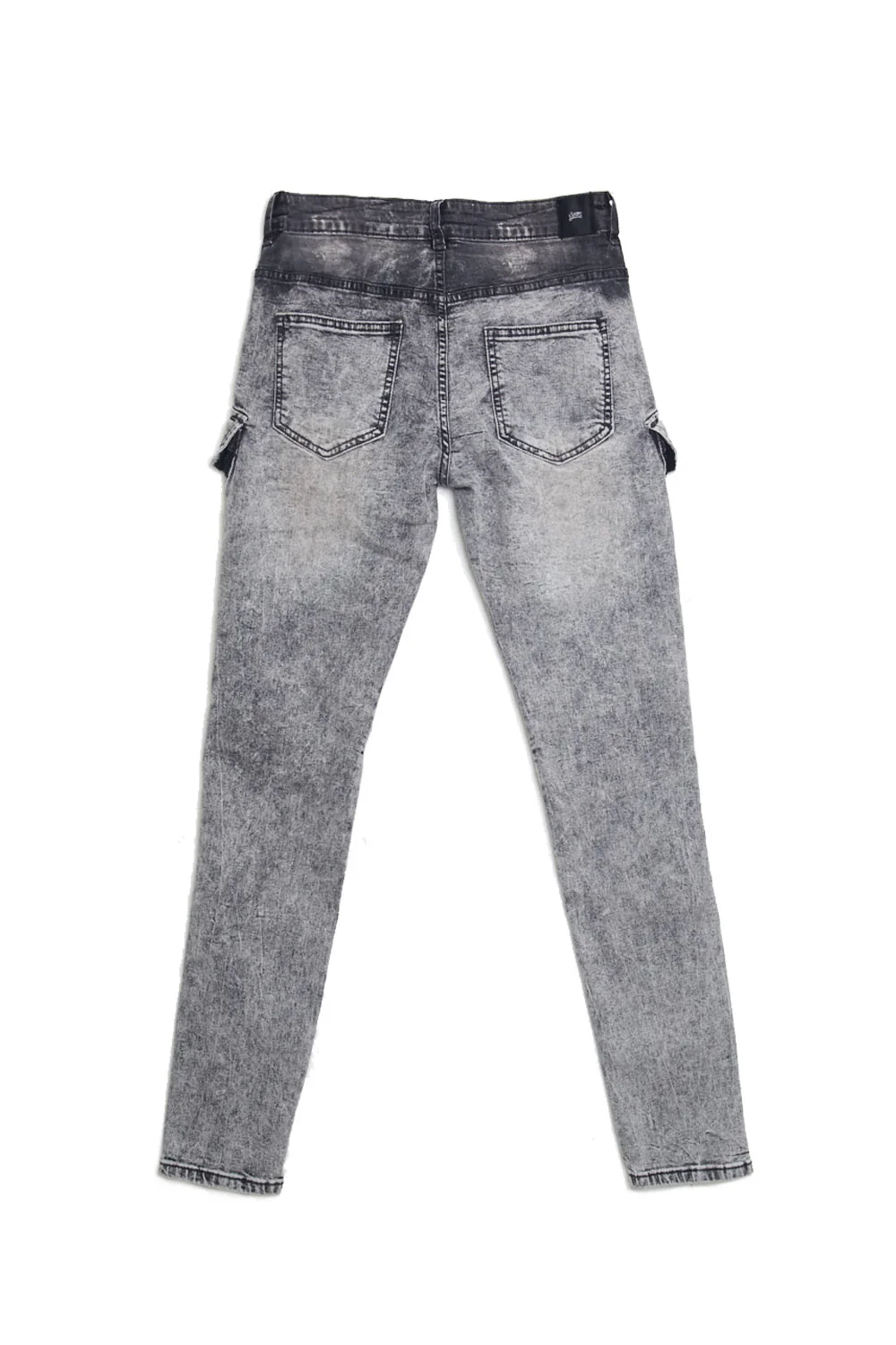 Denim biker cargo pockets grey - Image 5