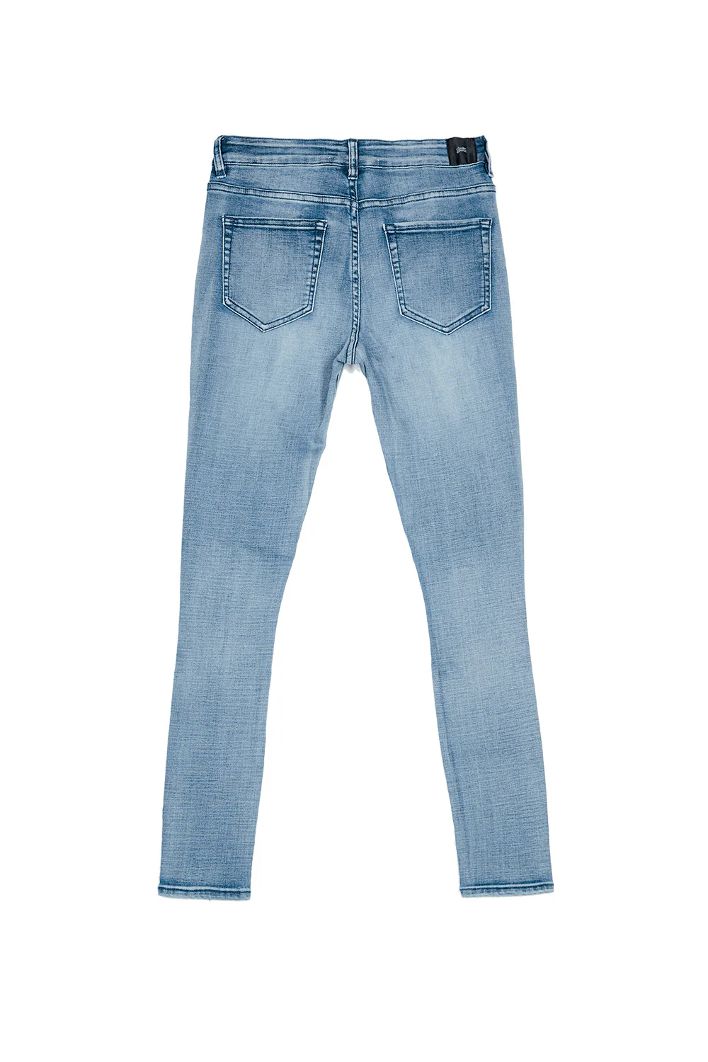 Jean biker déchiré genou bleu - Image 6