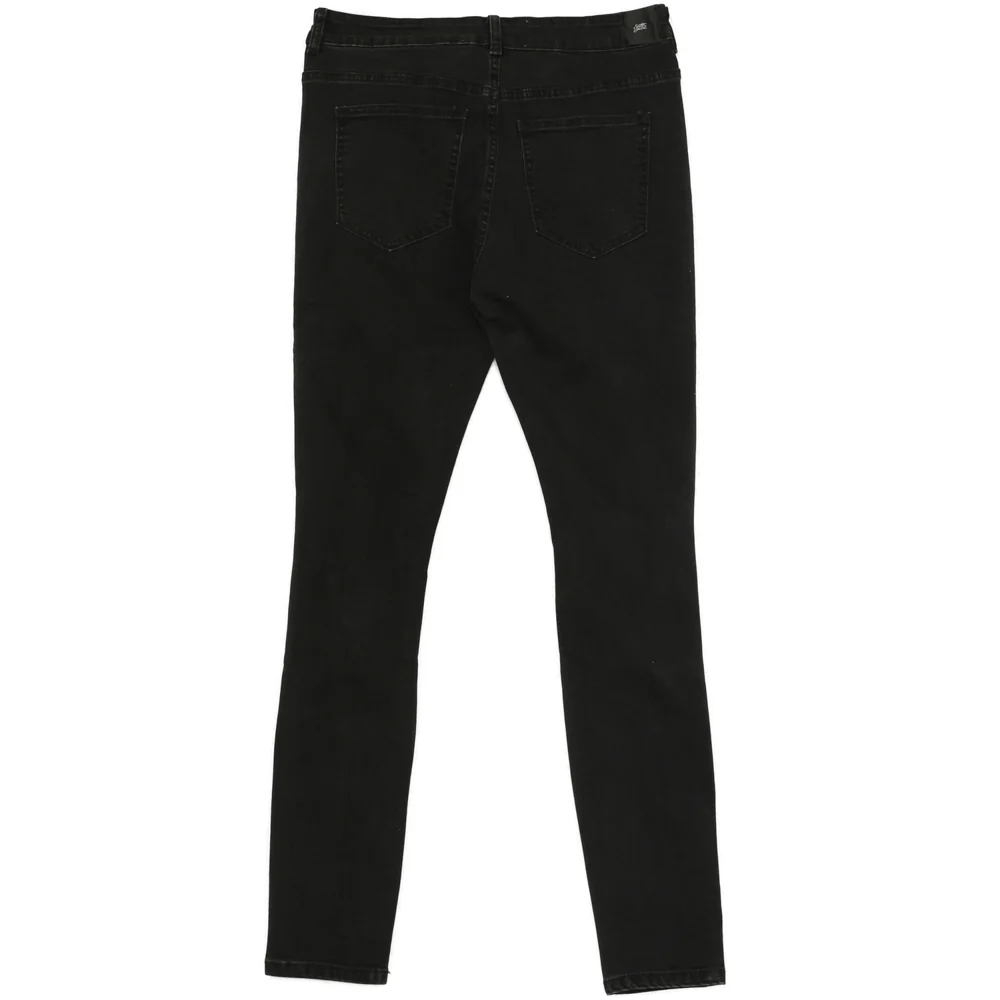 Jean empiècement simili cuir noir - Image 5
