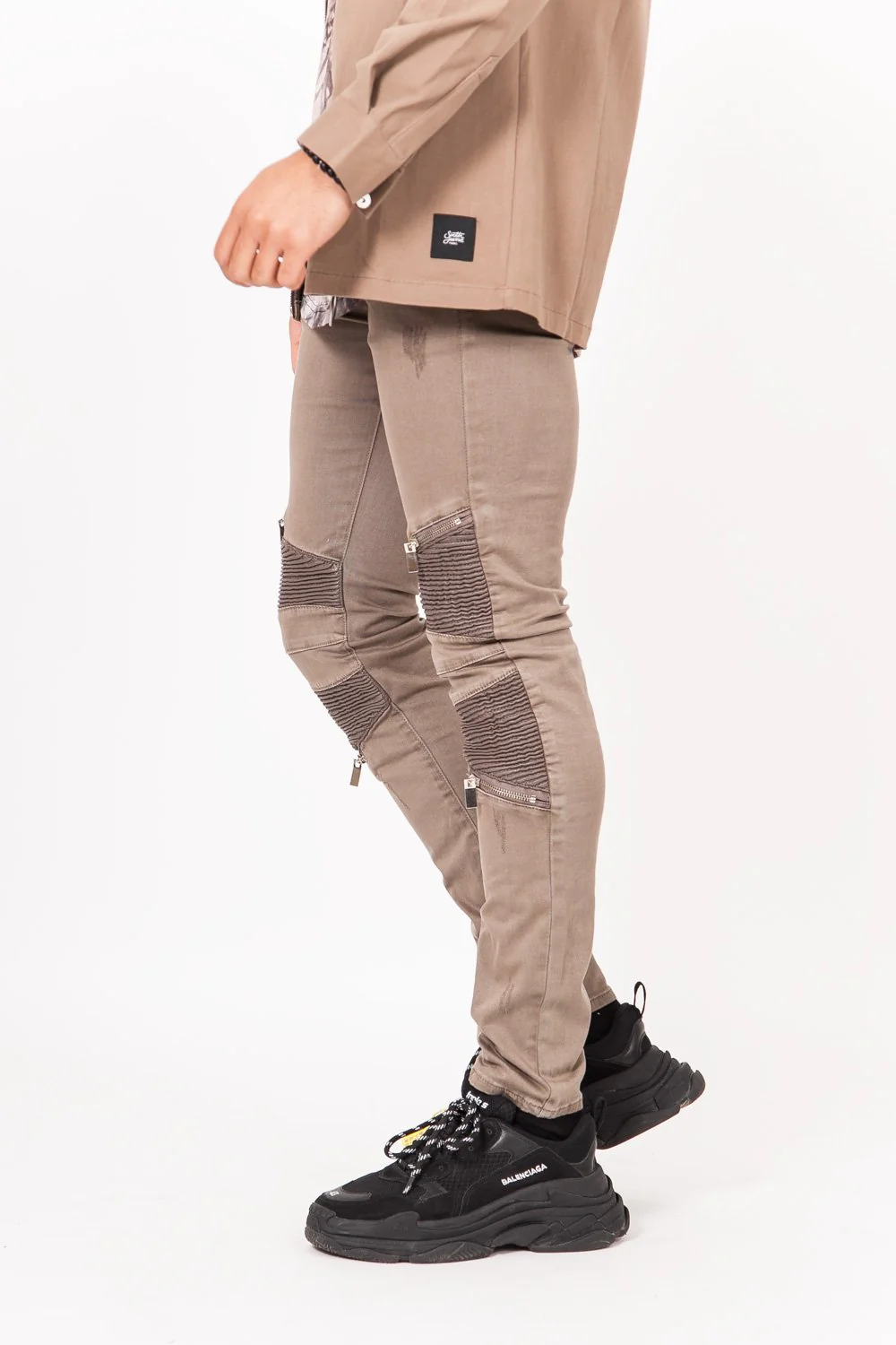 Jean biker beige M2246HDE - Image 2