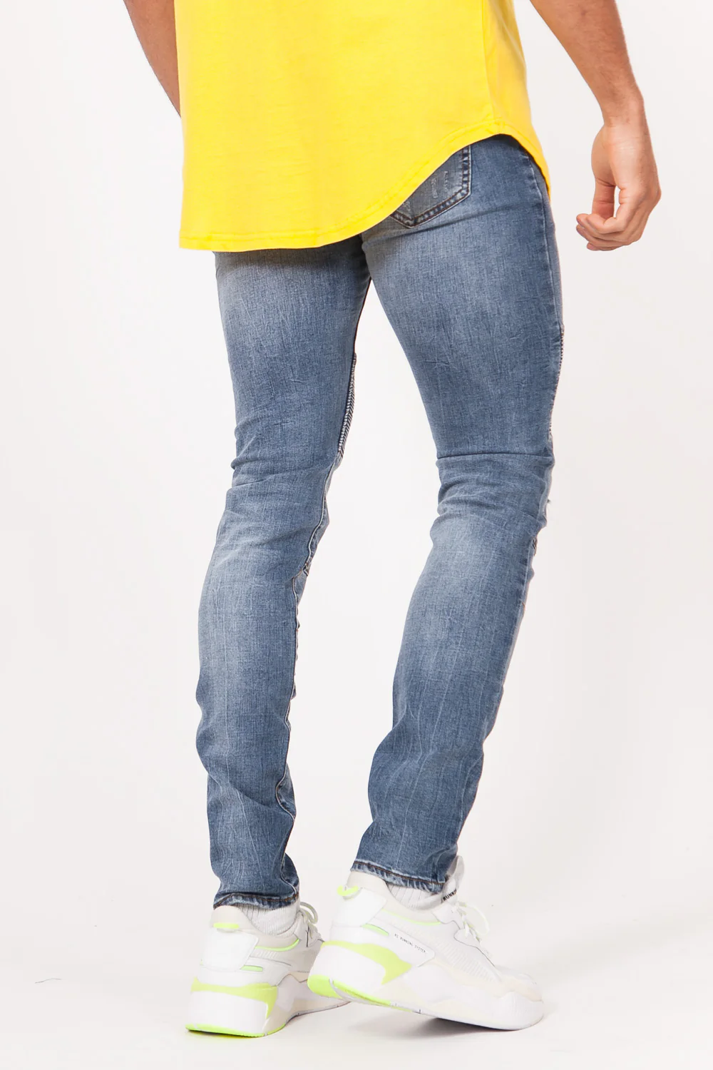 Jean biker délavé brut 1773H - Image 4
