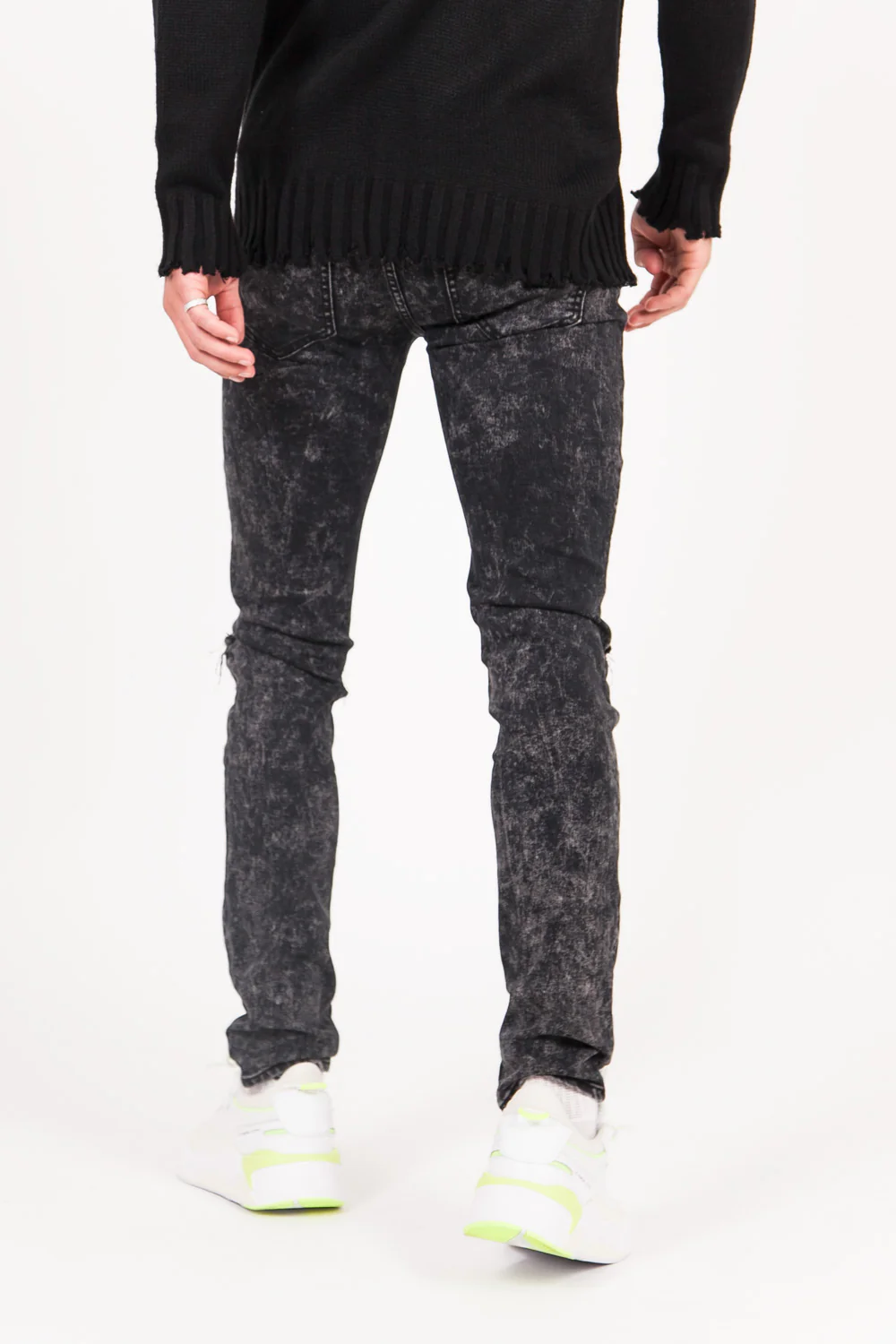 Jean biker destroy noir 1097K - Image 5