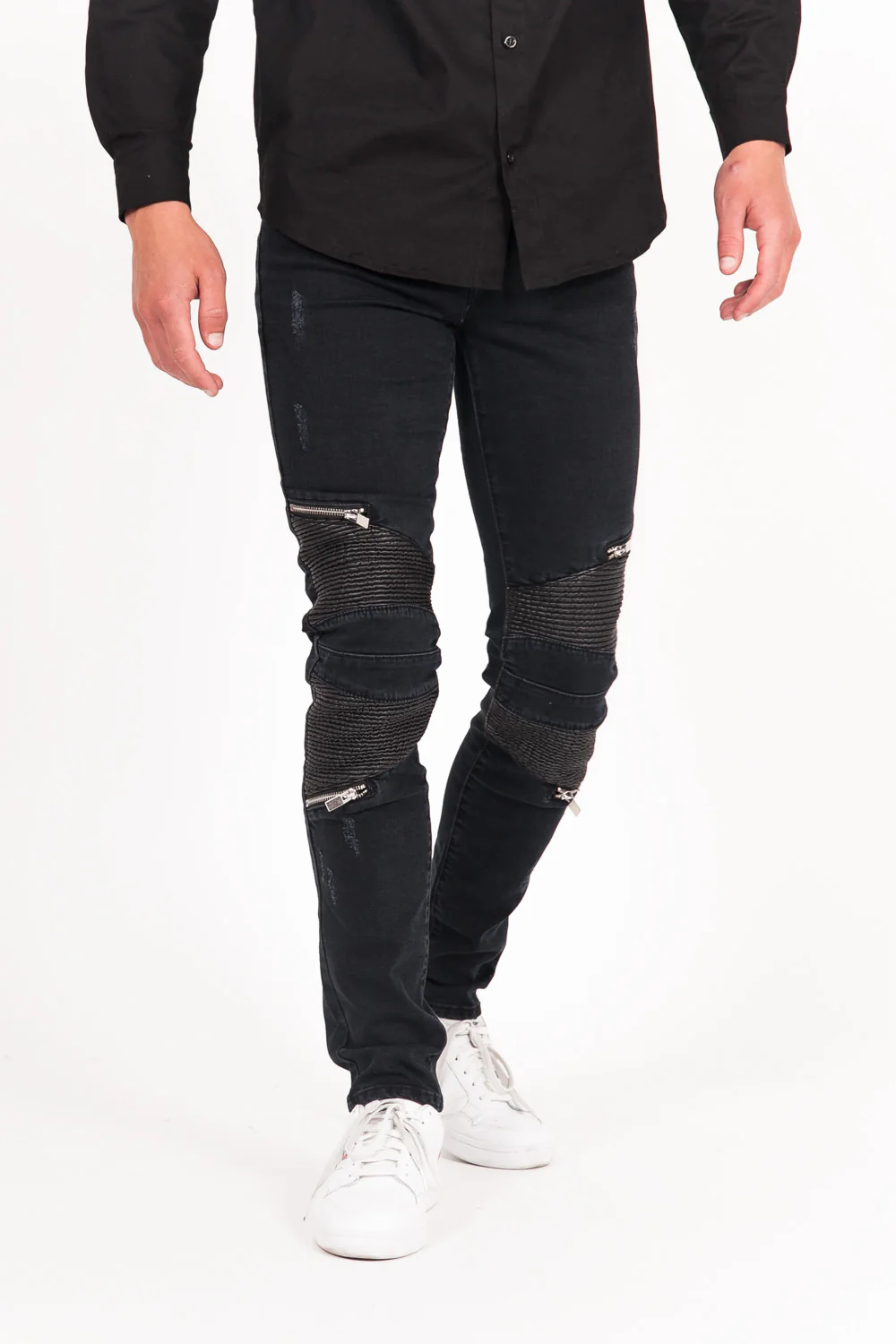 Jean biker destroy noir M2245HDE - Image 2