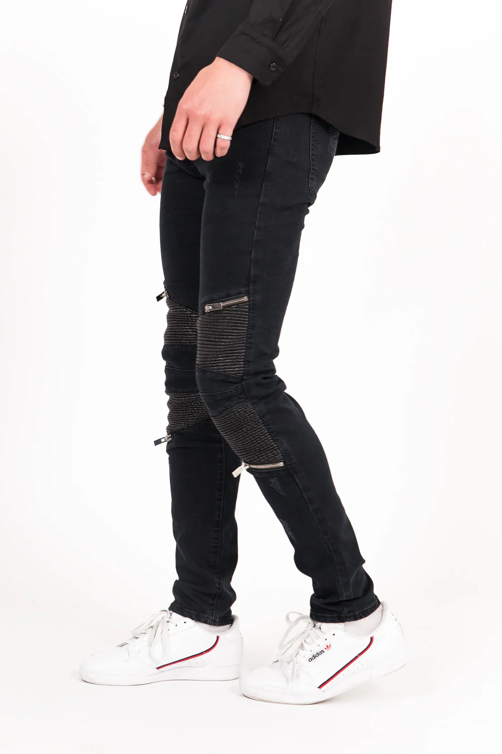 Jean biker destroy noir M2245HDE - Image 4