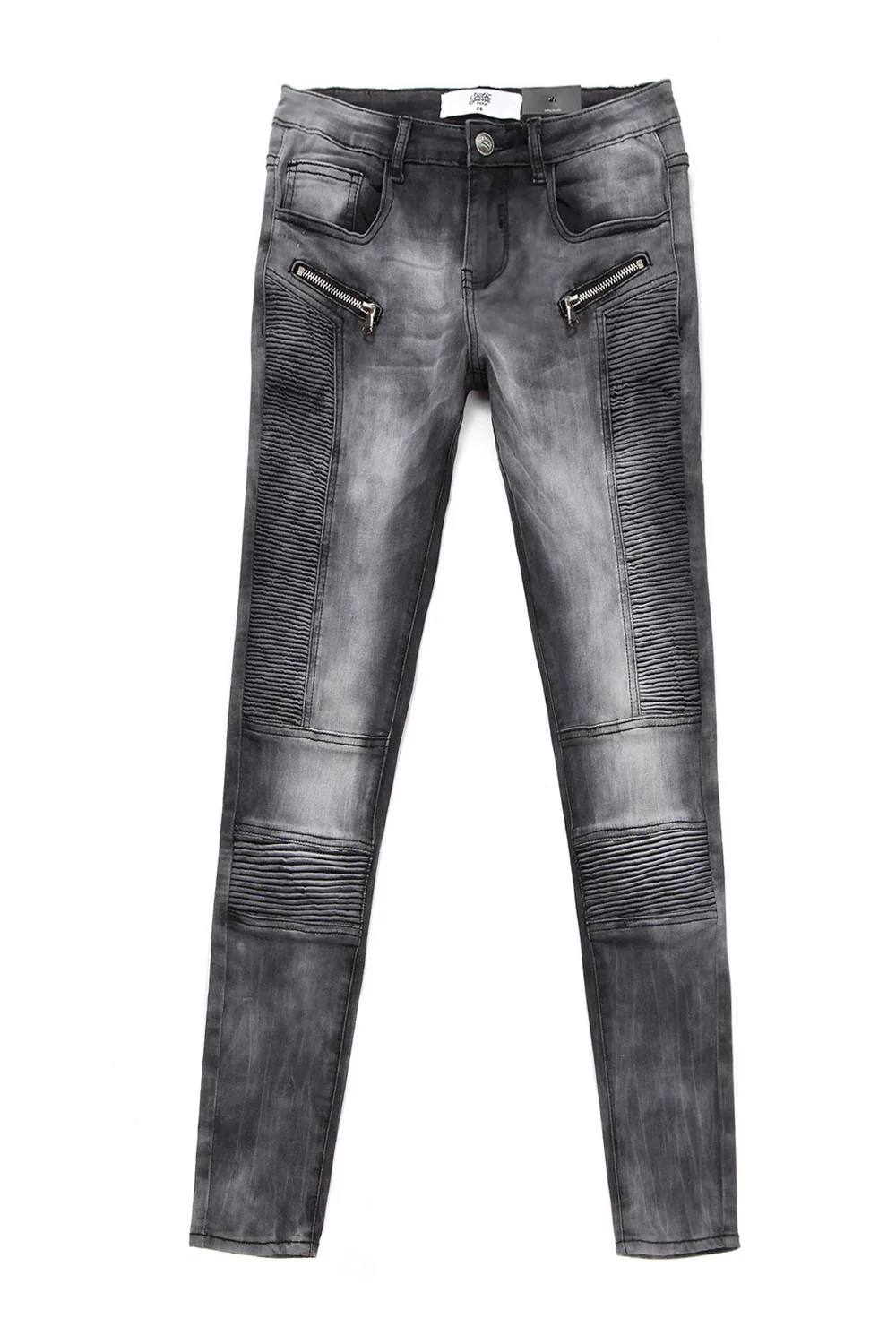 Jean biker Femme delavé gris W1965HDE