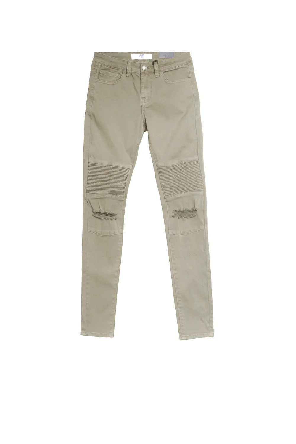 Jean biker Femme destroy taupe W2338HDE