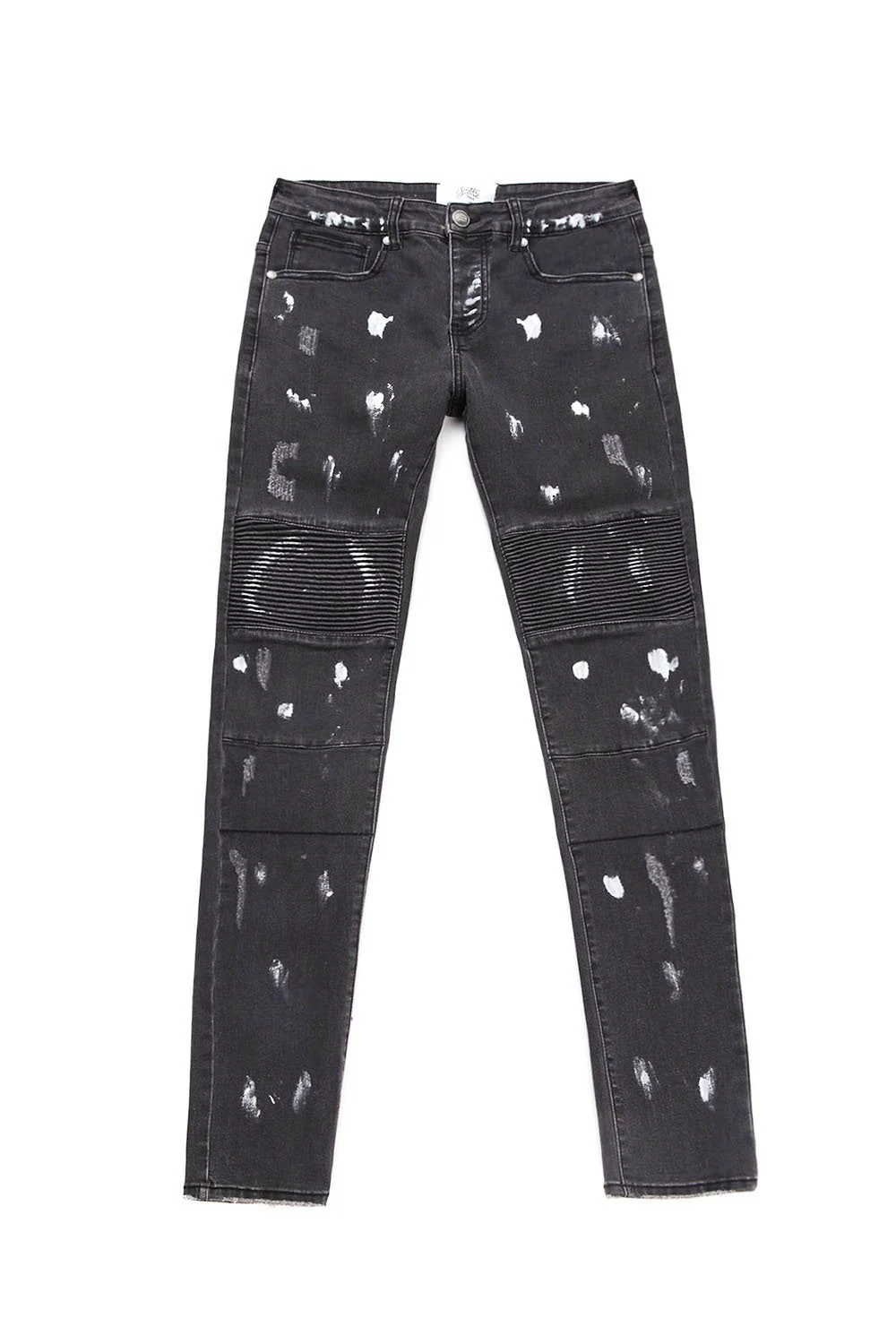 Jean biker peinture noir - Image 6