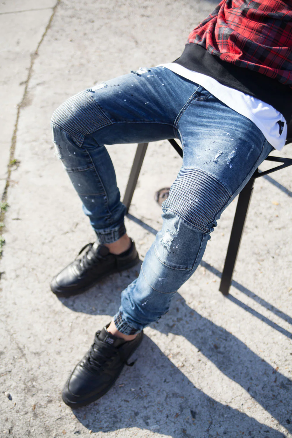 Jean biker tâches bleu M2258HDE - Image 2