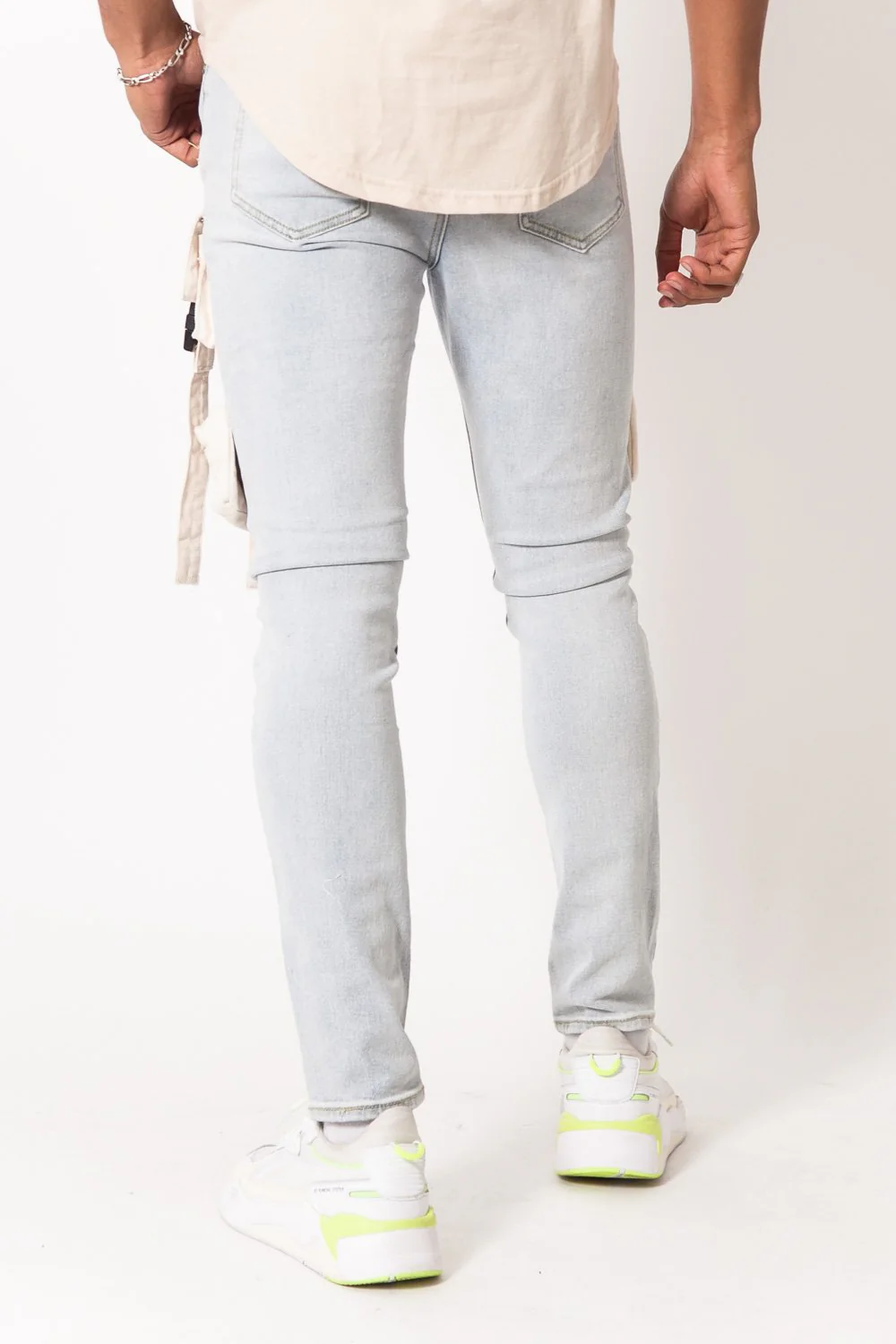 Jean boucles poches tactique bleu - Image 5