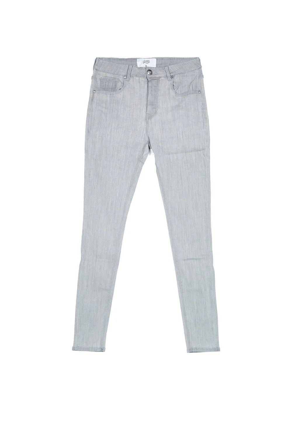 Jean broderie roses gris - Image 5