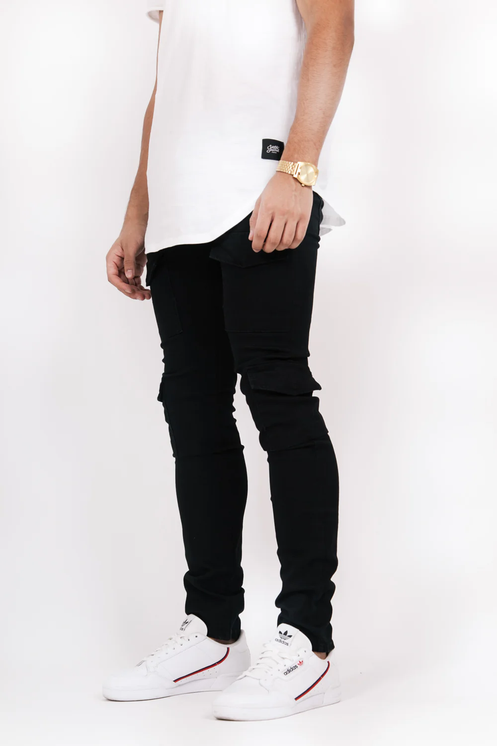 Denim cargo pockets black M2468HDE - Image 3