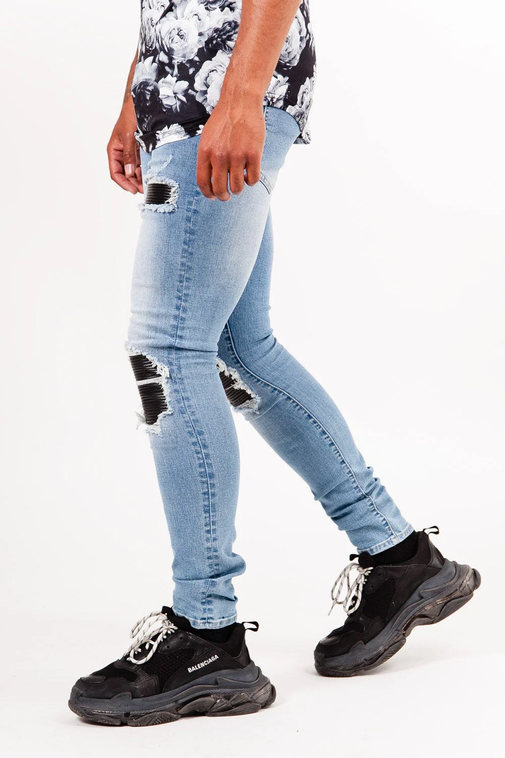 Jean déchiré bleu - Image 4