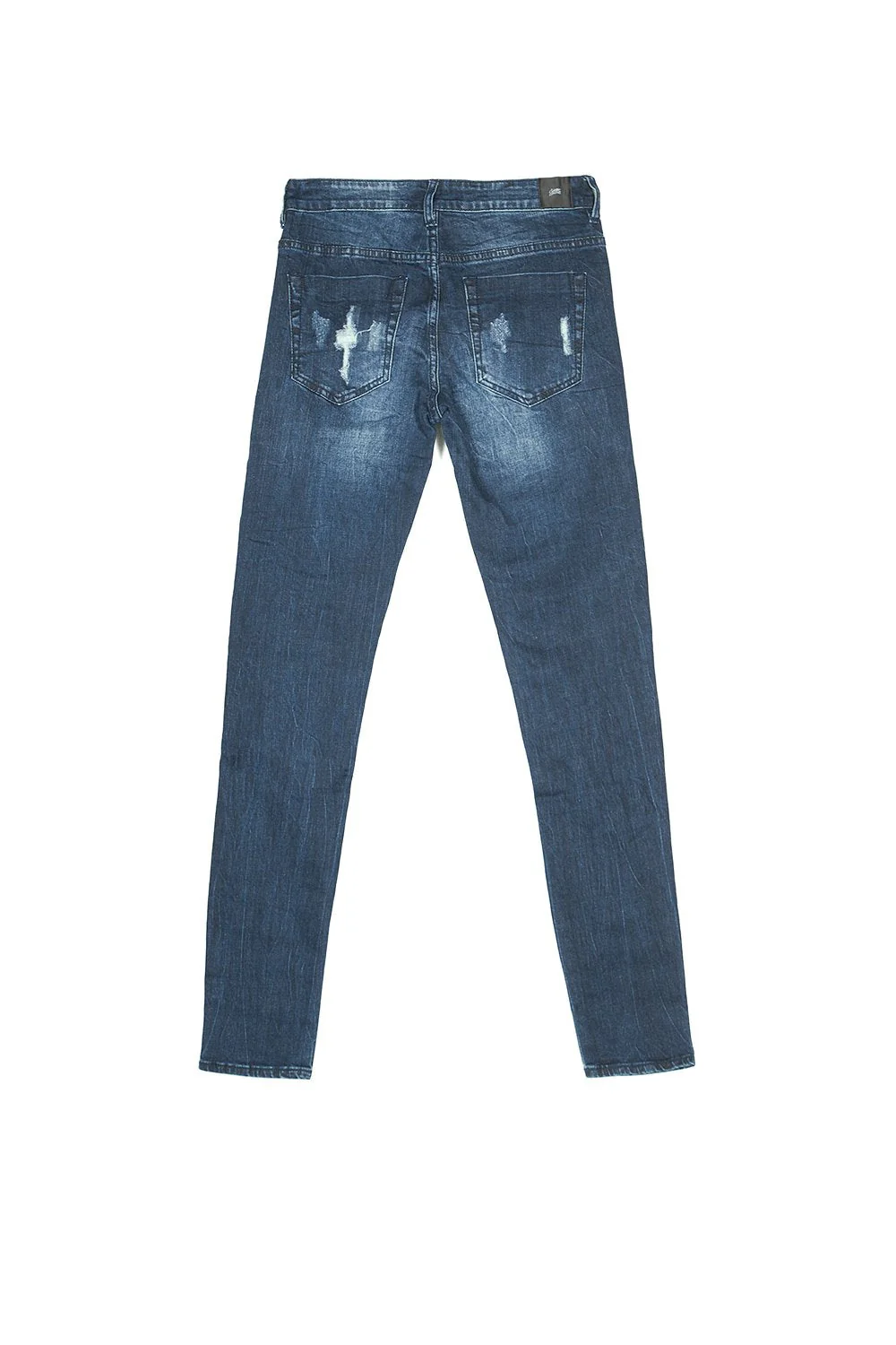 Jean déchiré coutures bleu - Image 6