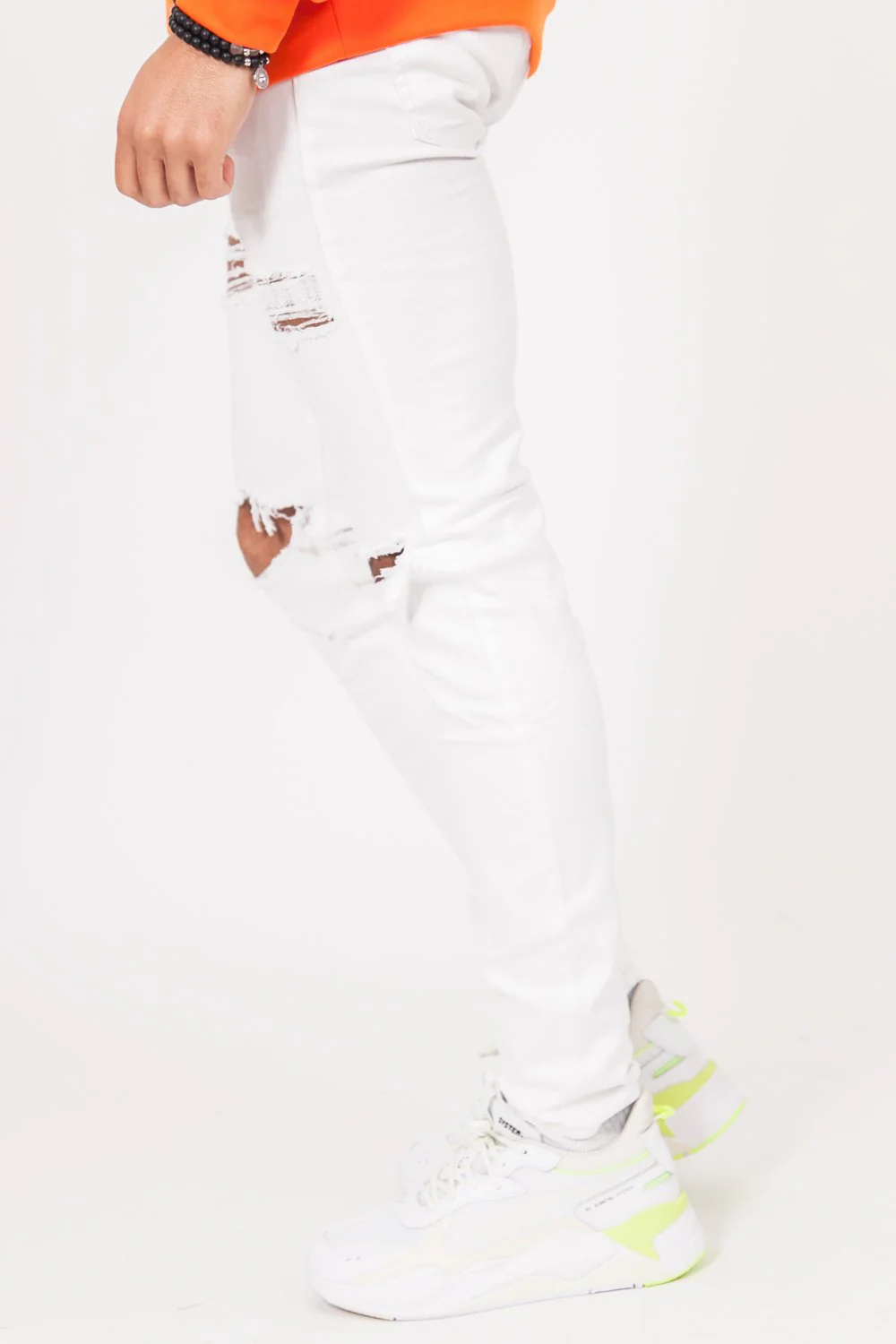 Denim ankle zipper white M2457HDE - Image 2