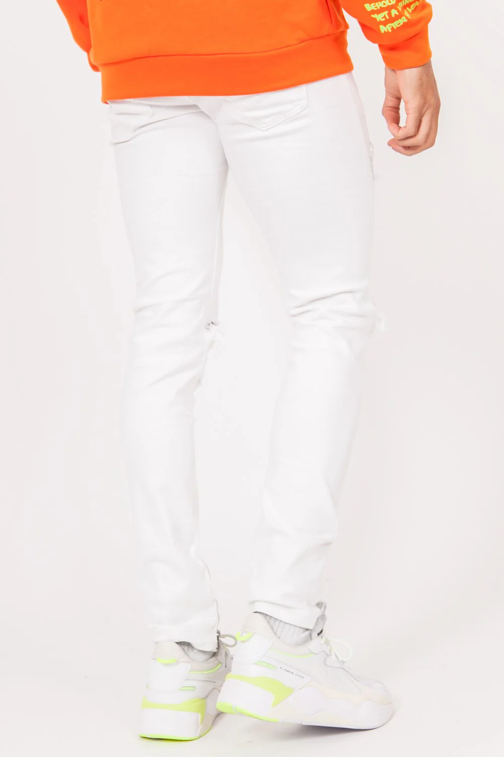Denim ankle zipper white M2457HDE - Image 3