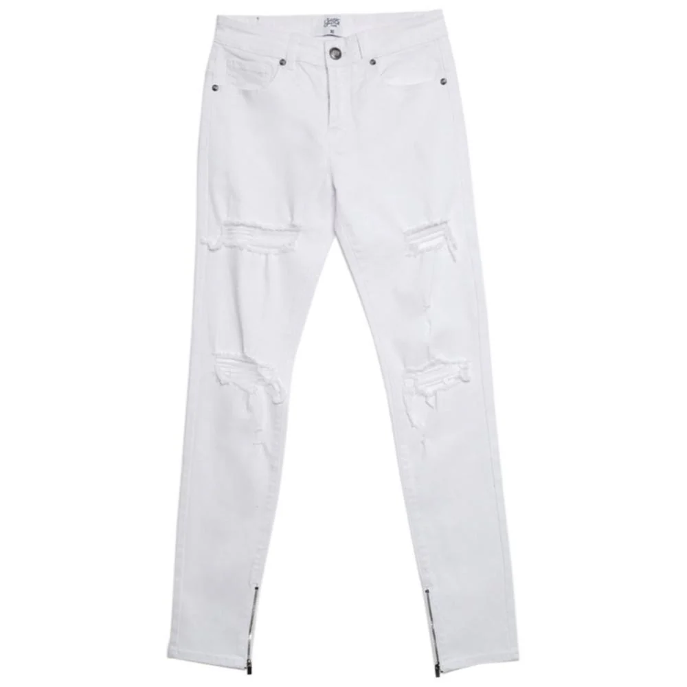 Denim ankle zipper white M2457HDE - Image 4