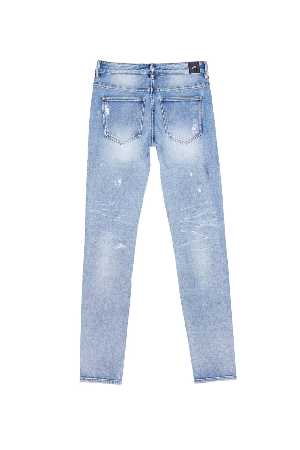 Jean déchiré tacheté skinny bleu - Image 6