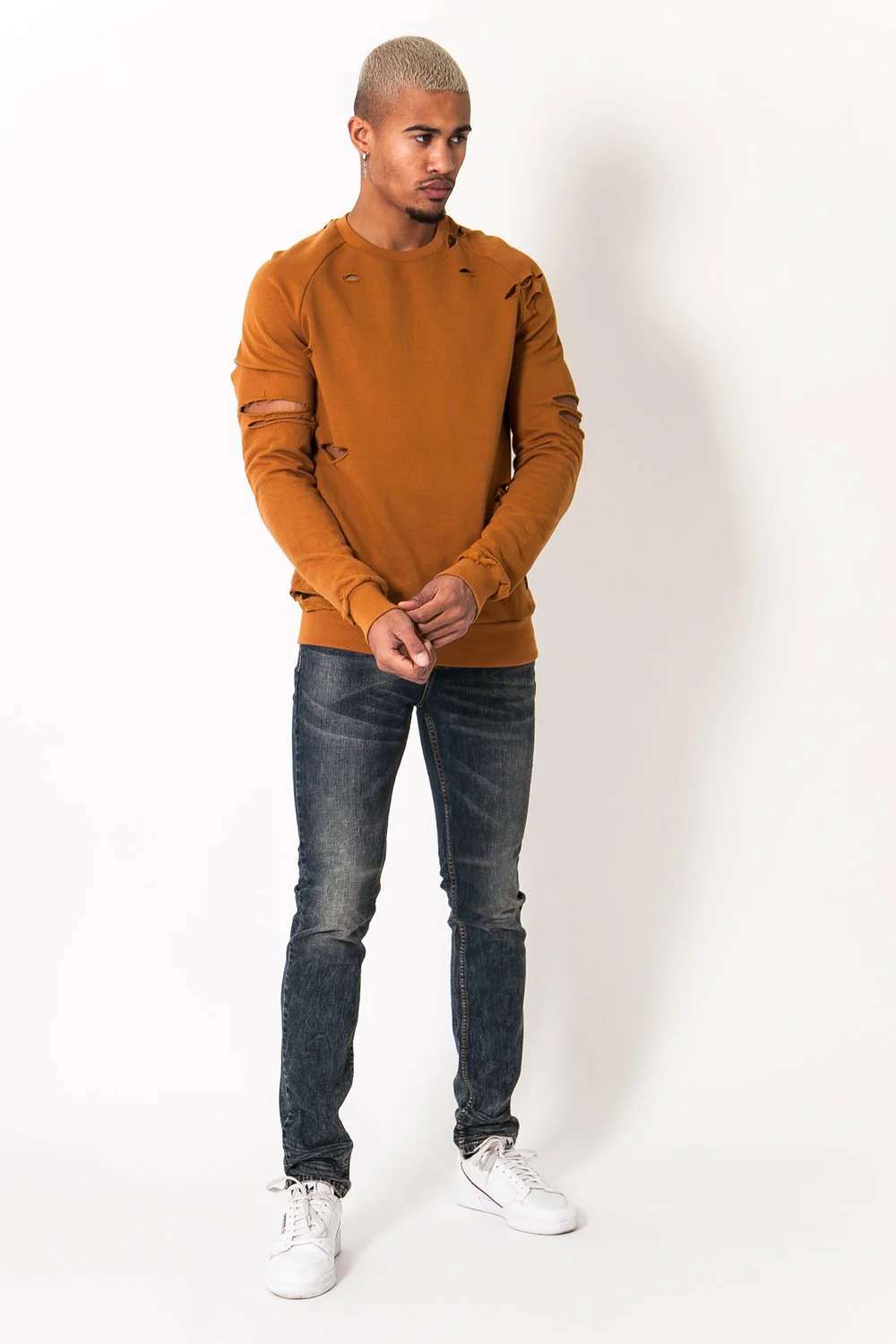 Jean délavé Bleu foncé - Image 2