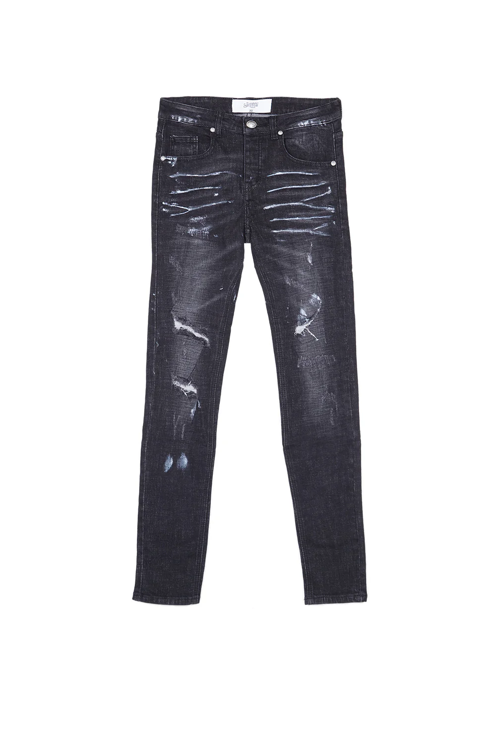 Jean peinturé skinny noir