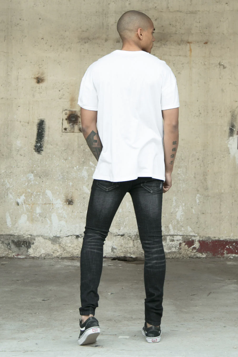 Jean peinturé skinny noir - Image 3