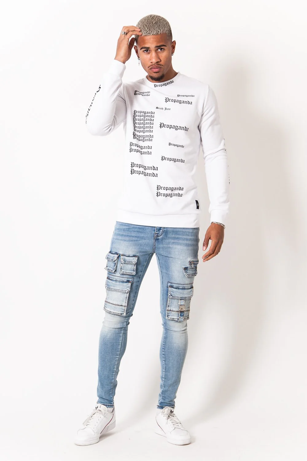 Jean poches tactique zip Bleu - Image 2