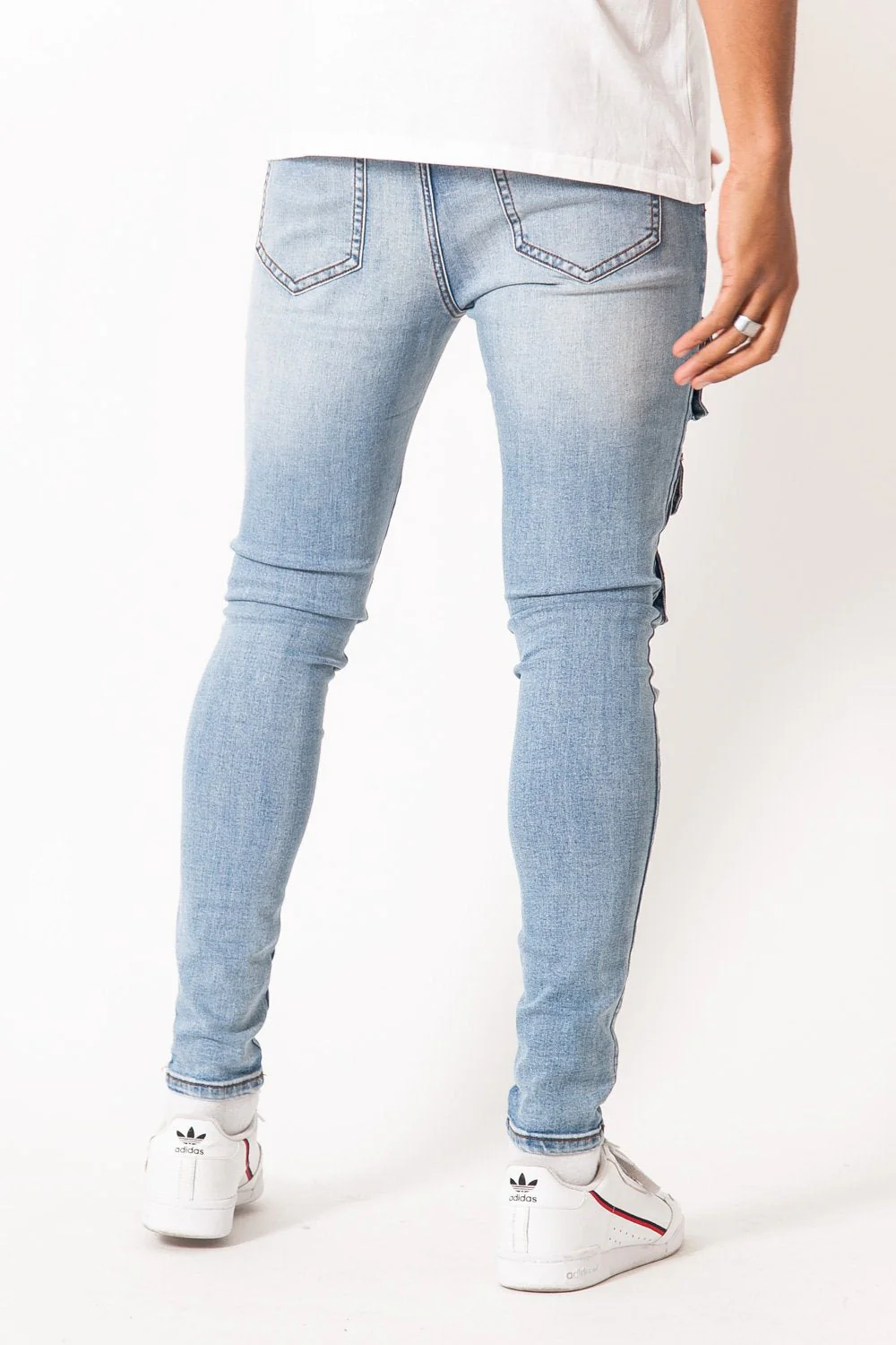 Jean poches tactique zip Bleu - Image 4