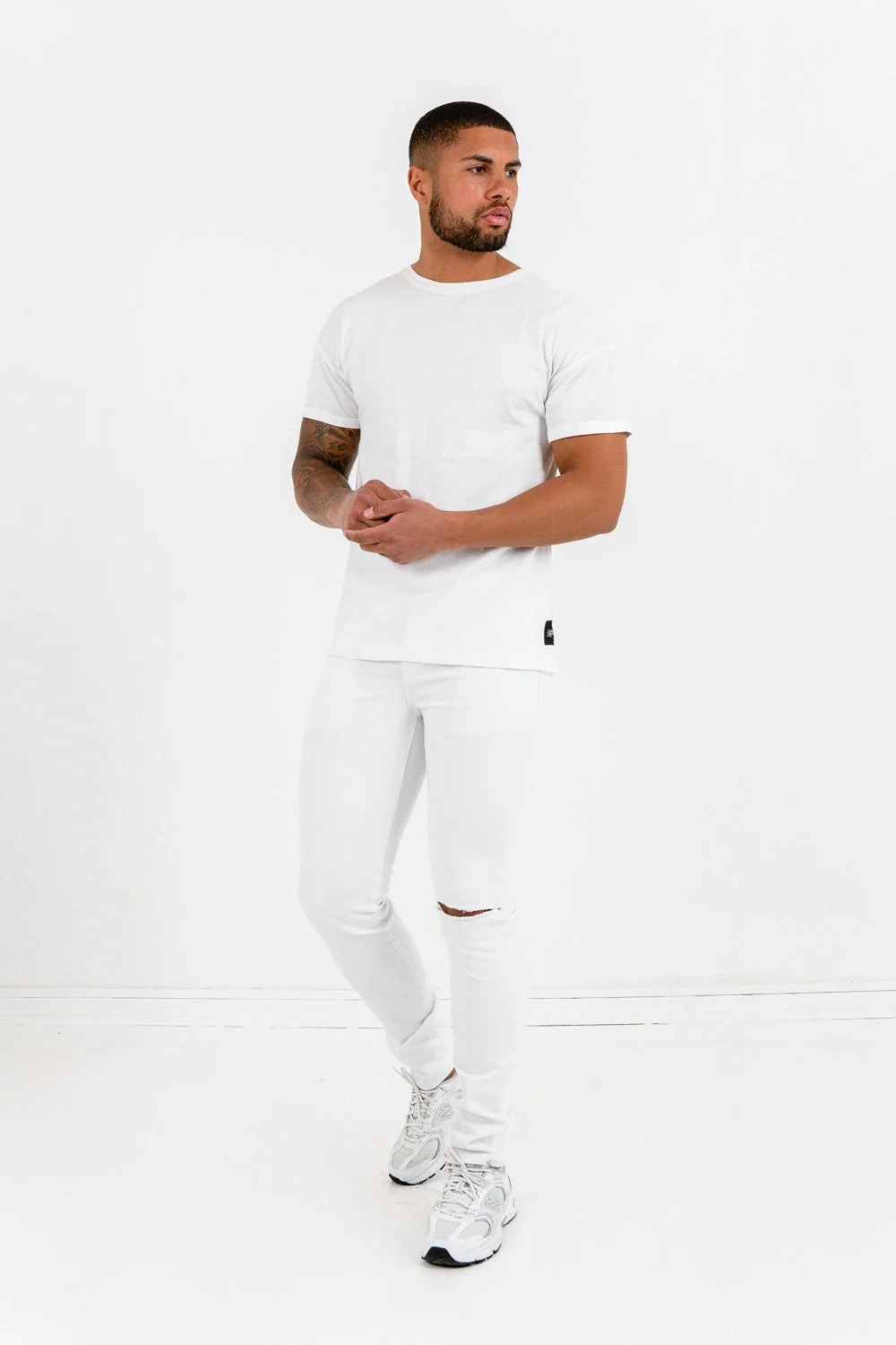 Jean déchirure Blanc - Image 2