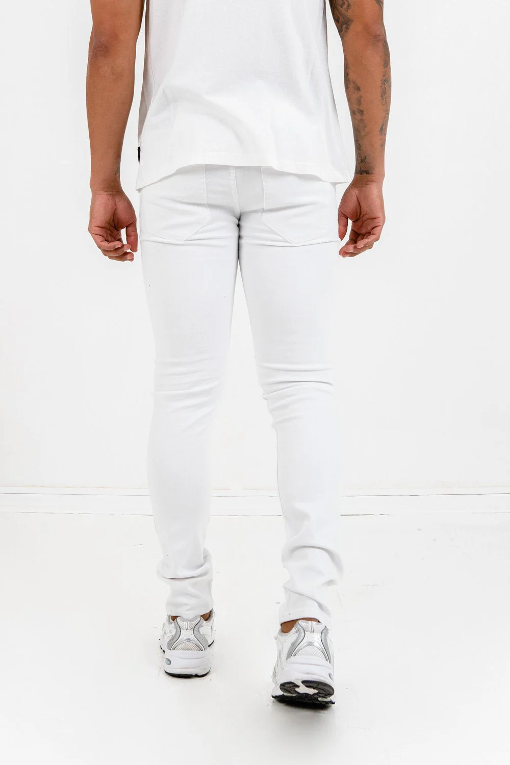 Jean déchirure Blanc - Image 5