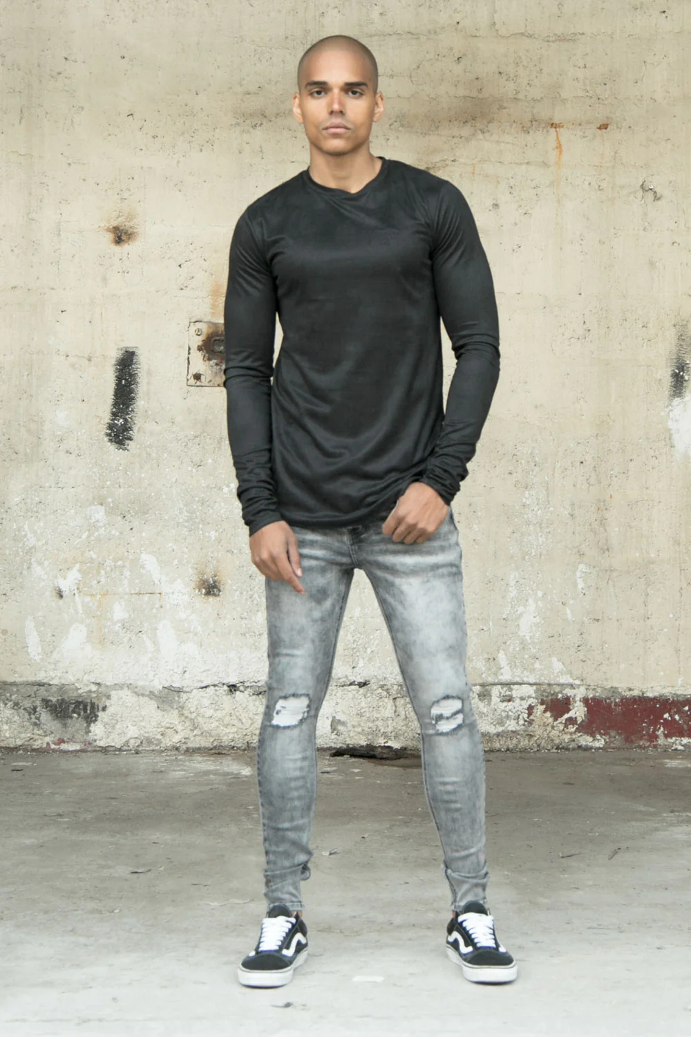 Jean skinny déchiré gris - Image 2