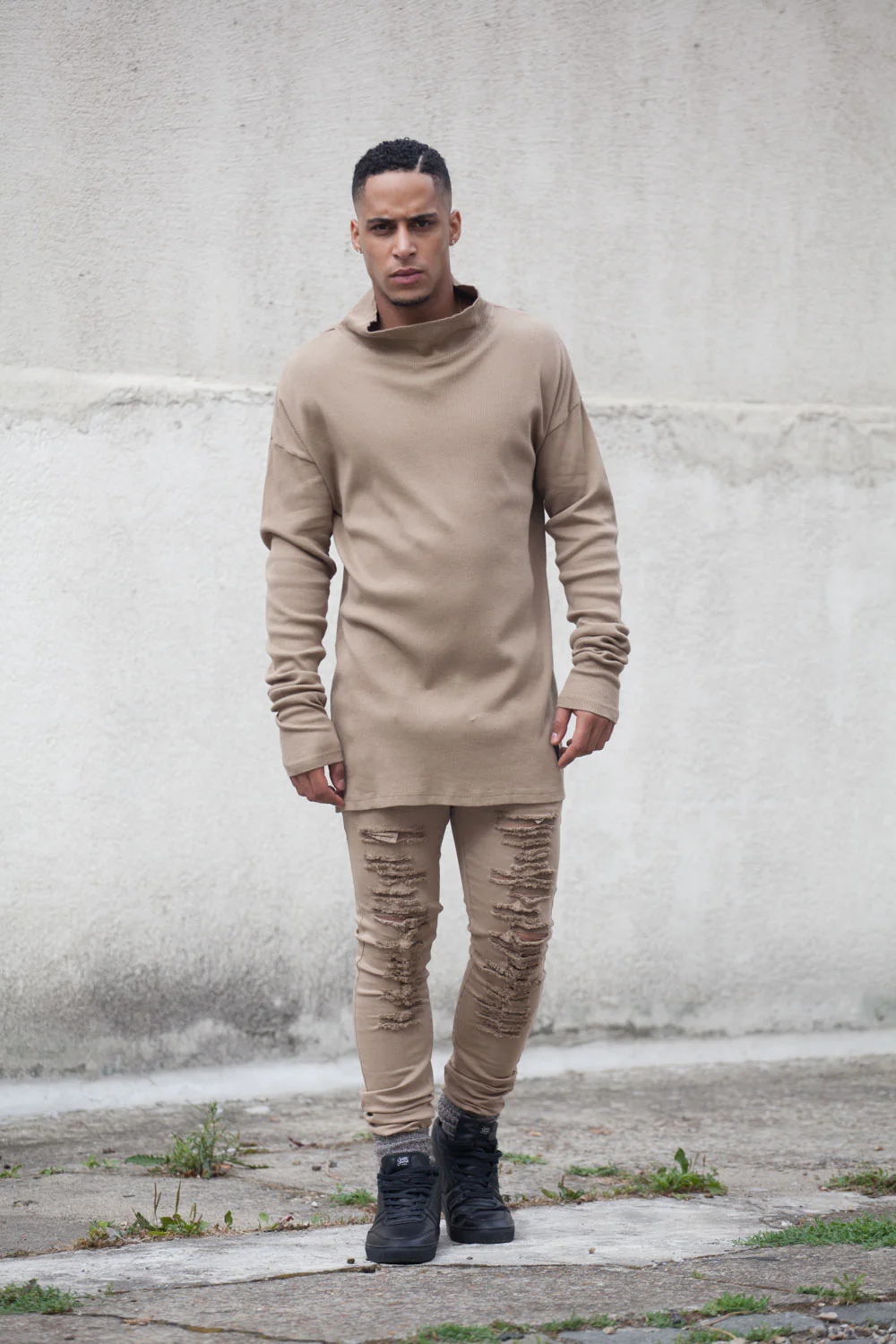 Jean destroy beige M1907HDE - Image 3