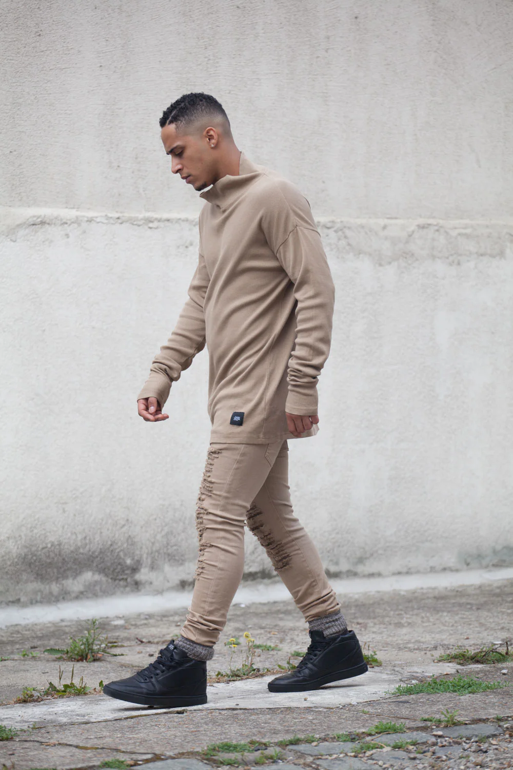 Jean destroy beige M1907HDE - Image 5