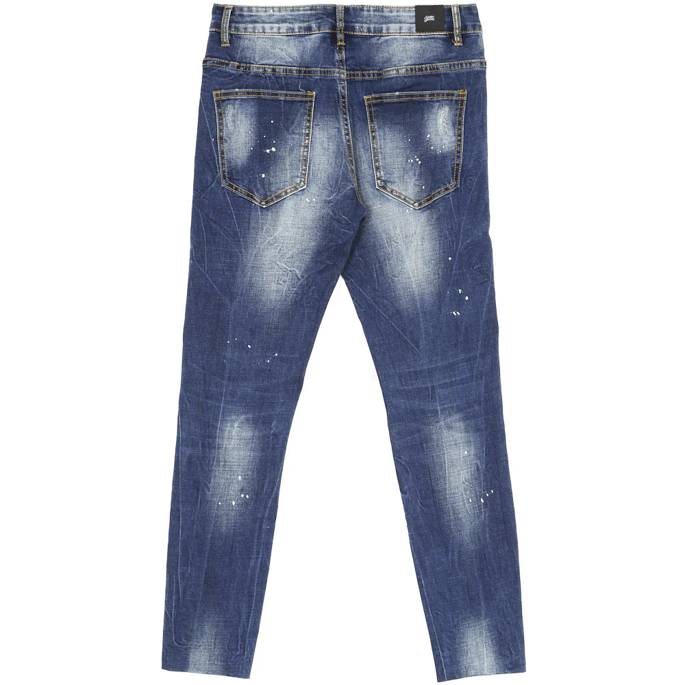 Jean tâches 7/8 bleu - Image 6