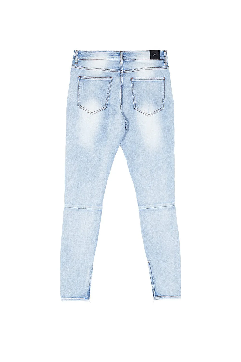 Jean trous bande blanche Bleu clair - Image 7