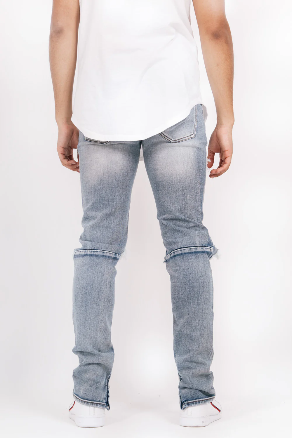 Jean ultra destroy zips Bleu clair - Image 3