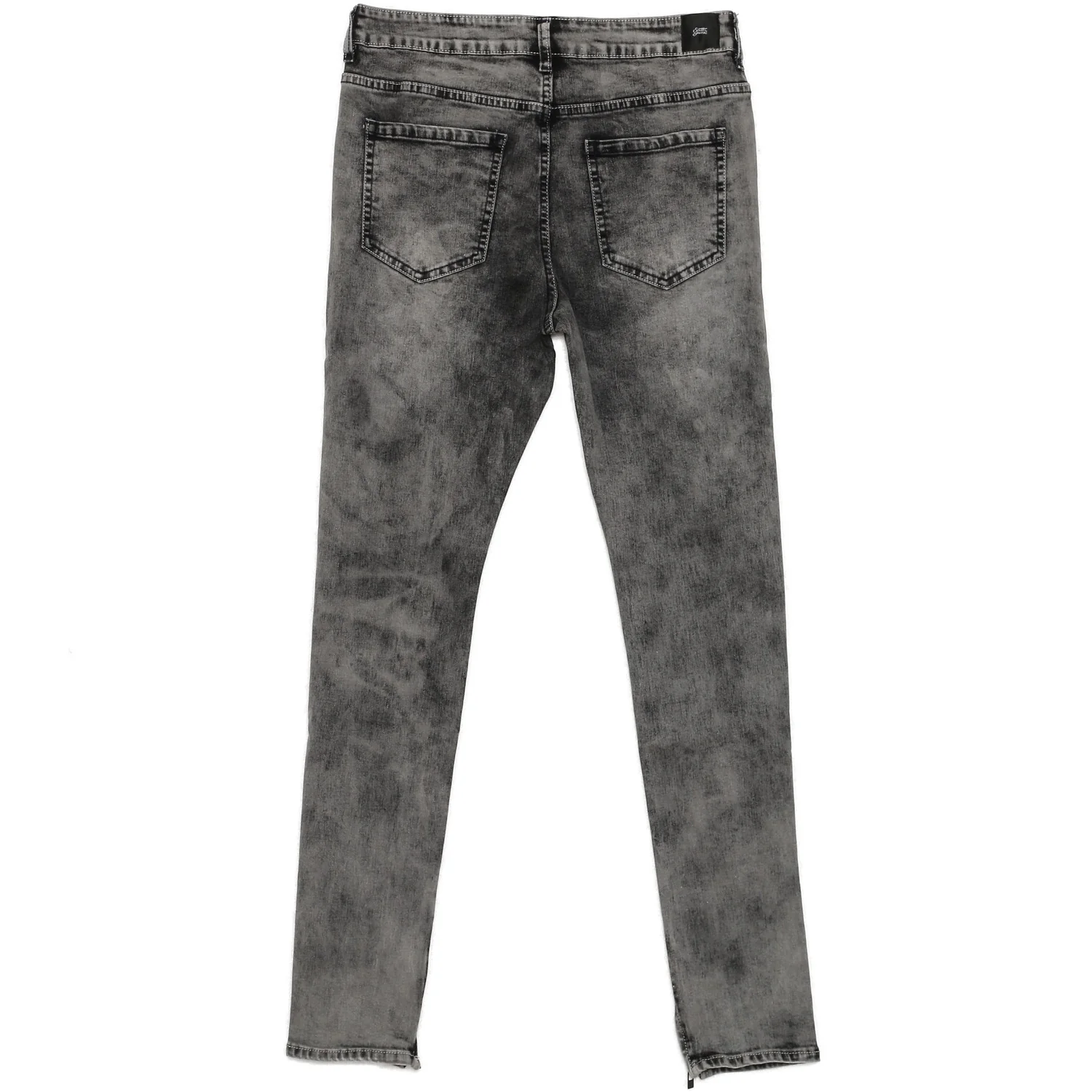 Jean zip usé gris foncé - Image 6