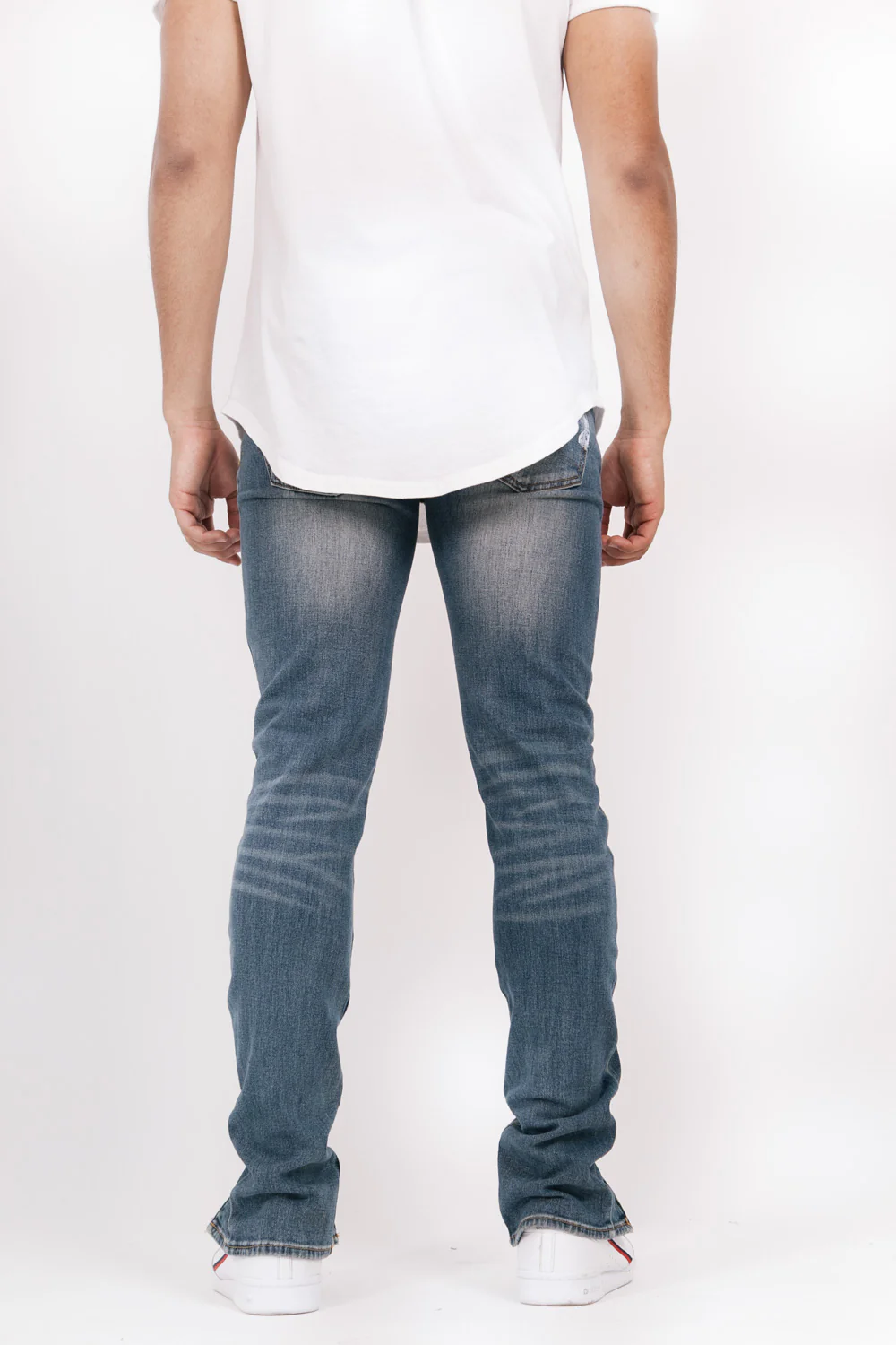 Jean zips avant peinturé bleu - Image 4