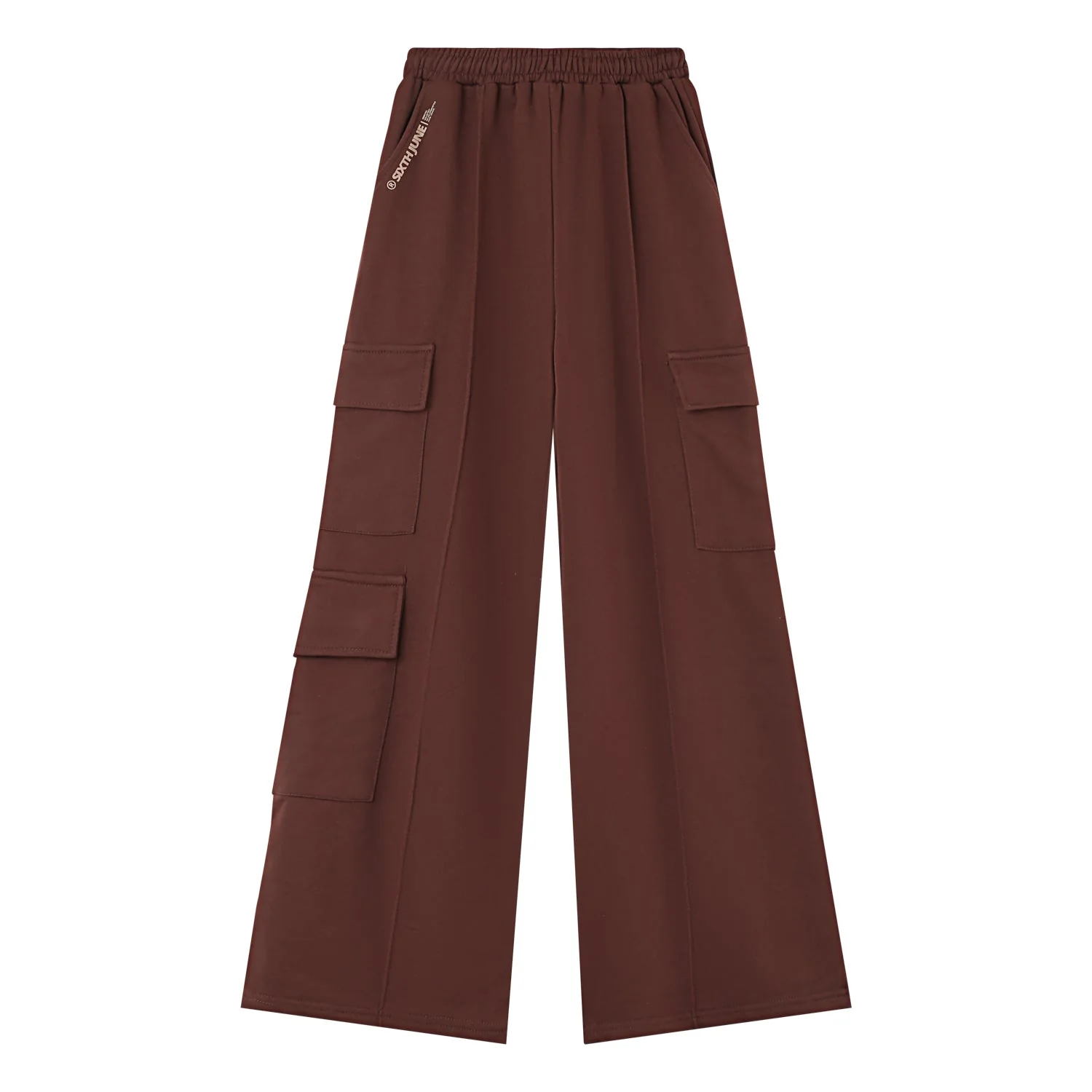 Pantalon molletonné loose cargo Marron - Image 6
