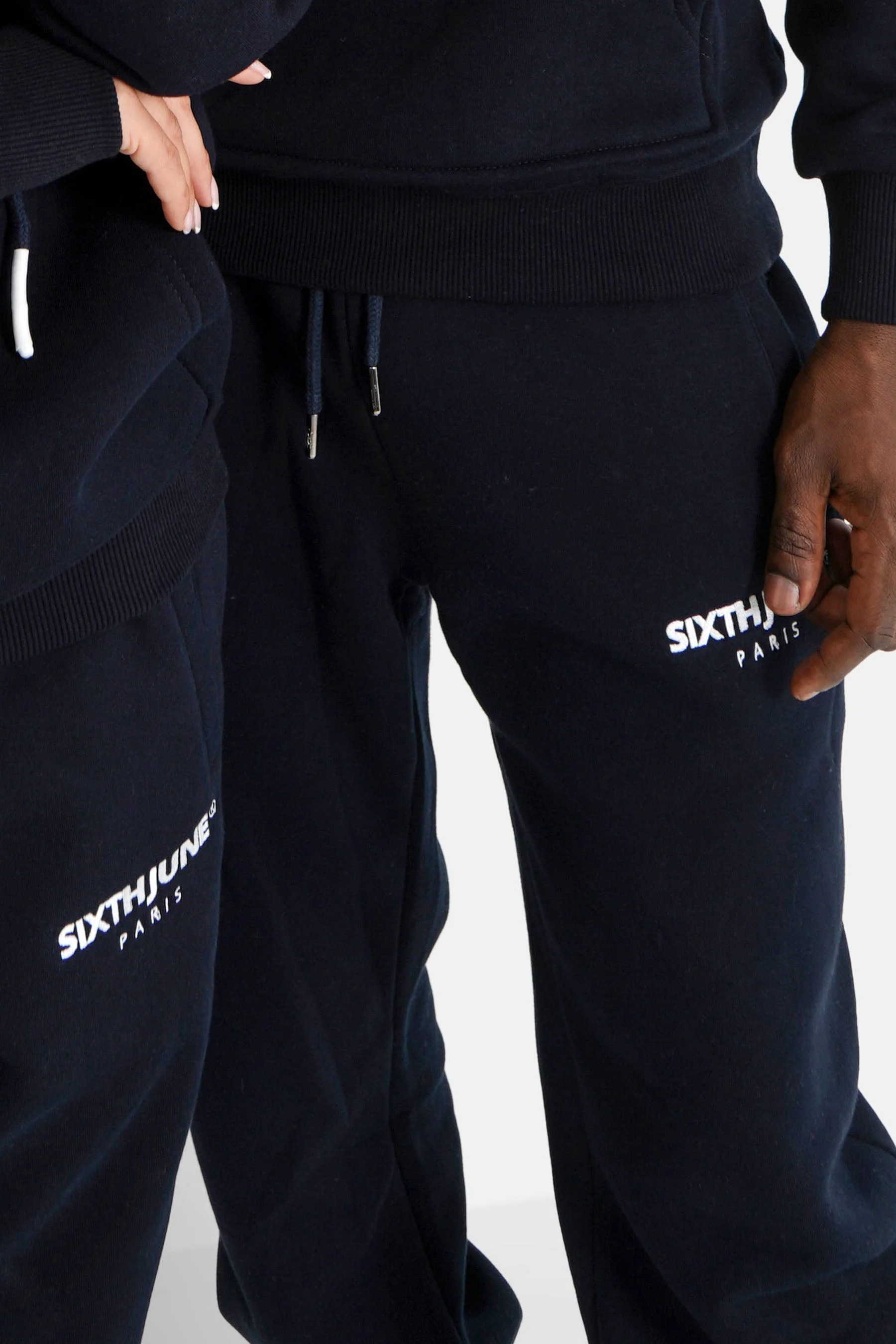 Jogging molletonné logo brodé Bleu foncé - Image 3