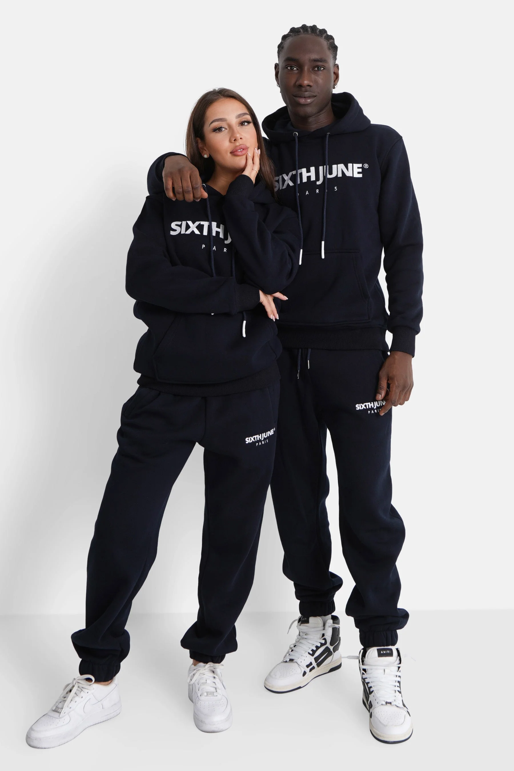 Jogging molletonné logo brodé Bleu foncé - Image 7