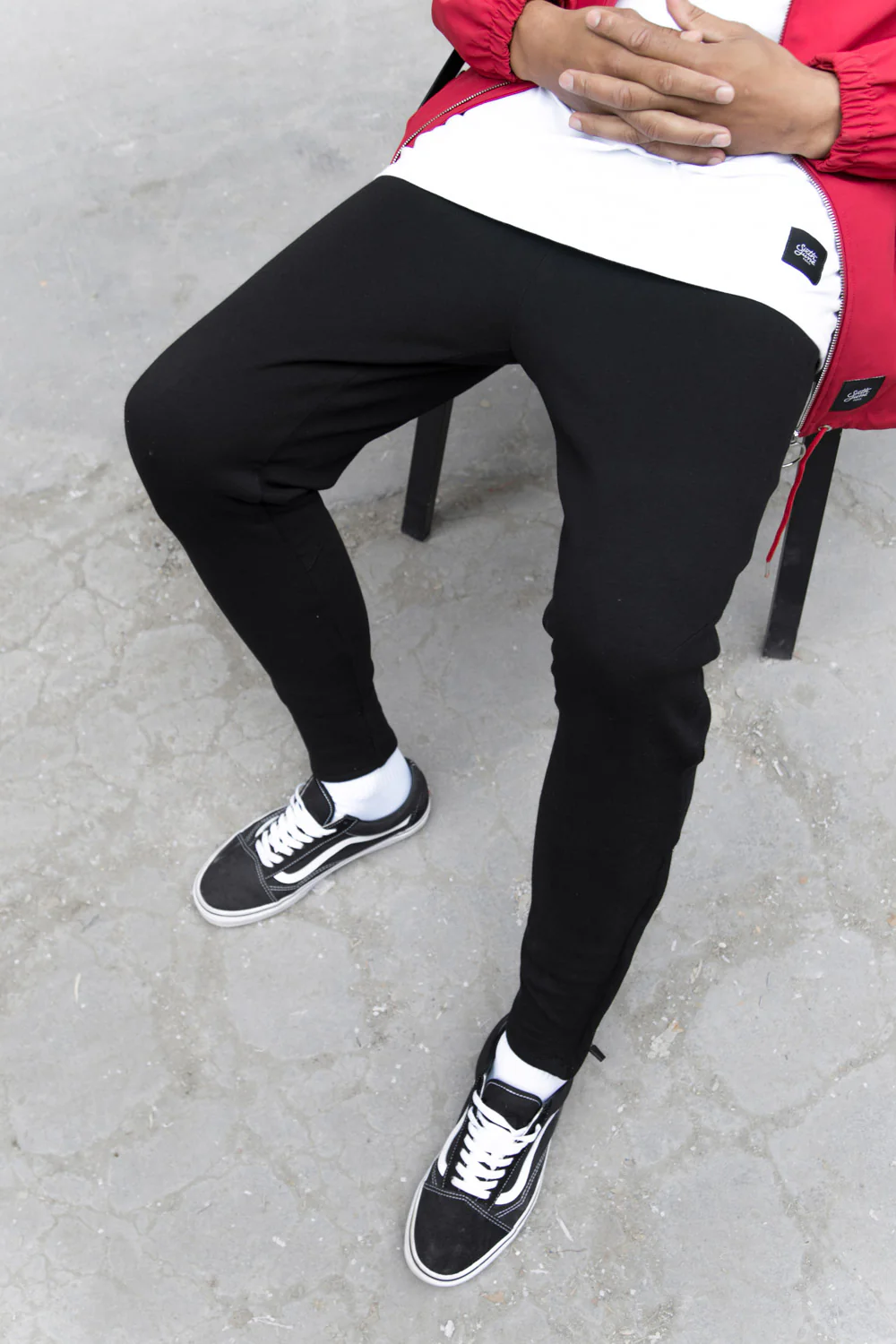 Jogging ajusté zips noir - Image 5