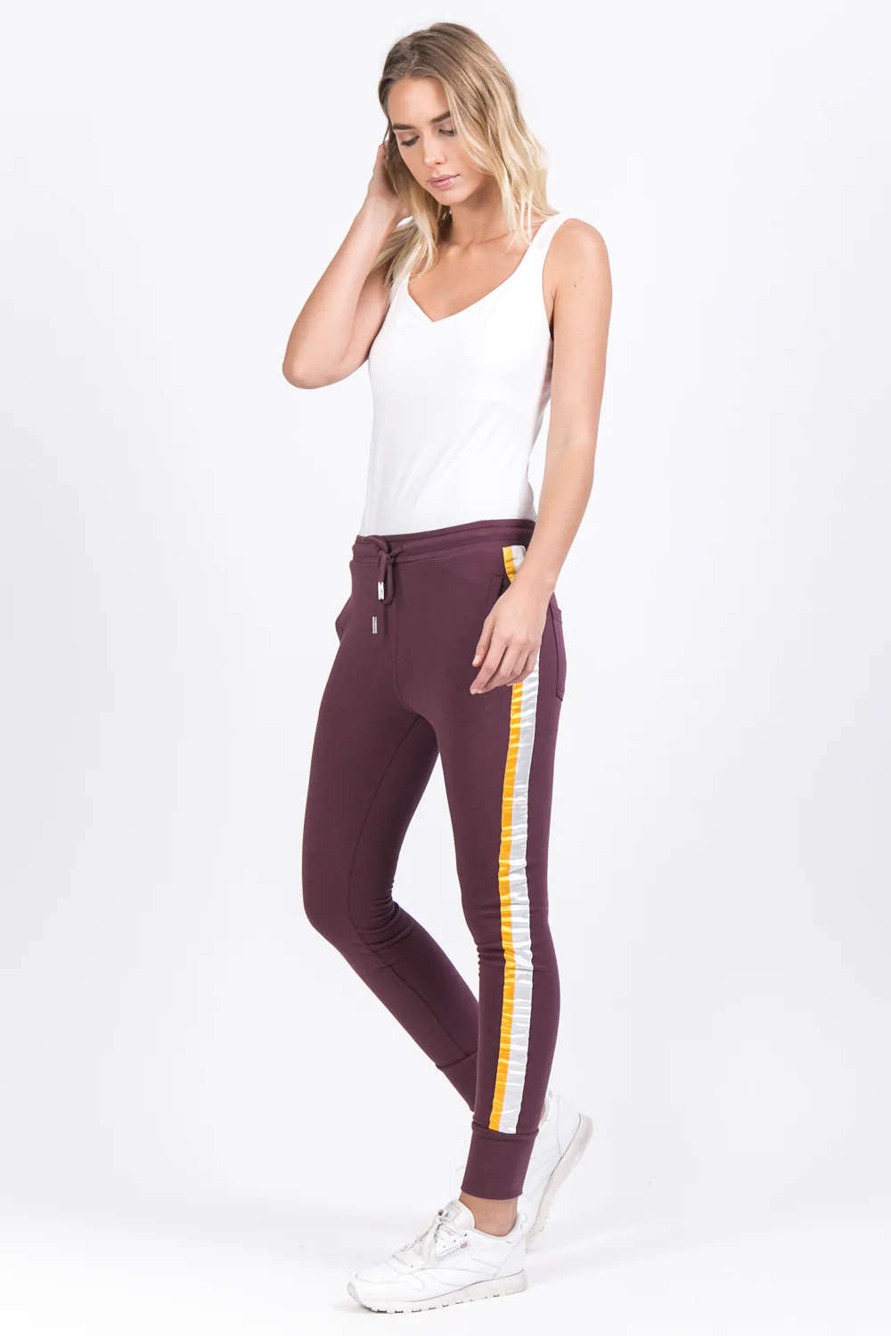Jogging bandes bicolores violet - Image 4