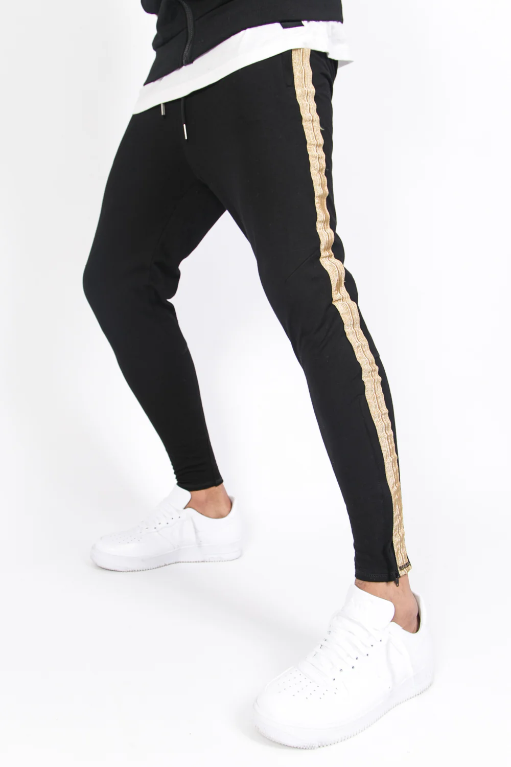 Jogging bandes dorées noir - Image 2